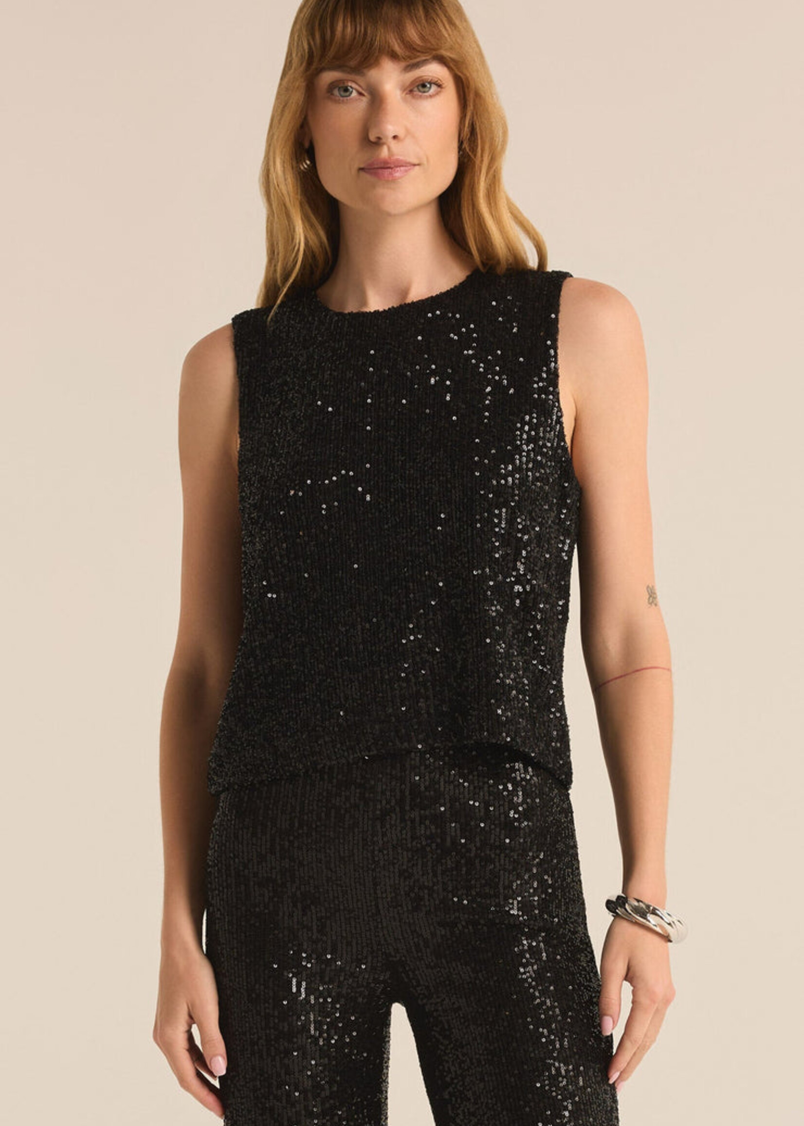 Z-Supply Z-Supply  Sloane Sequin Top - Black