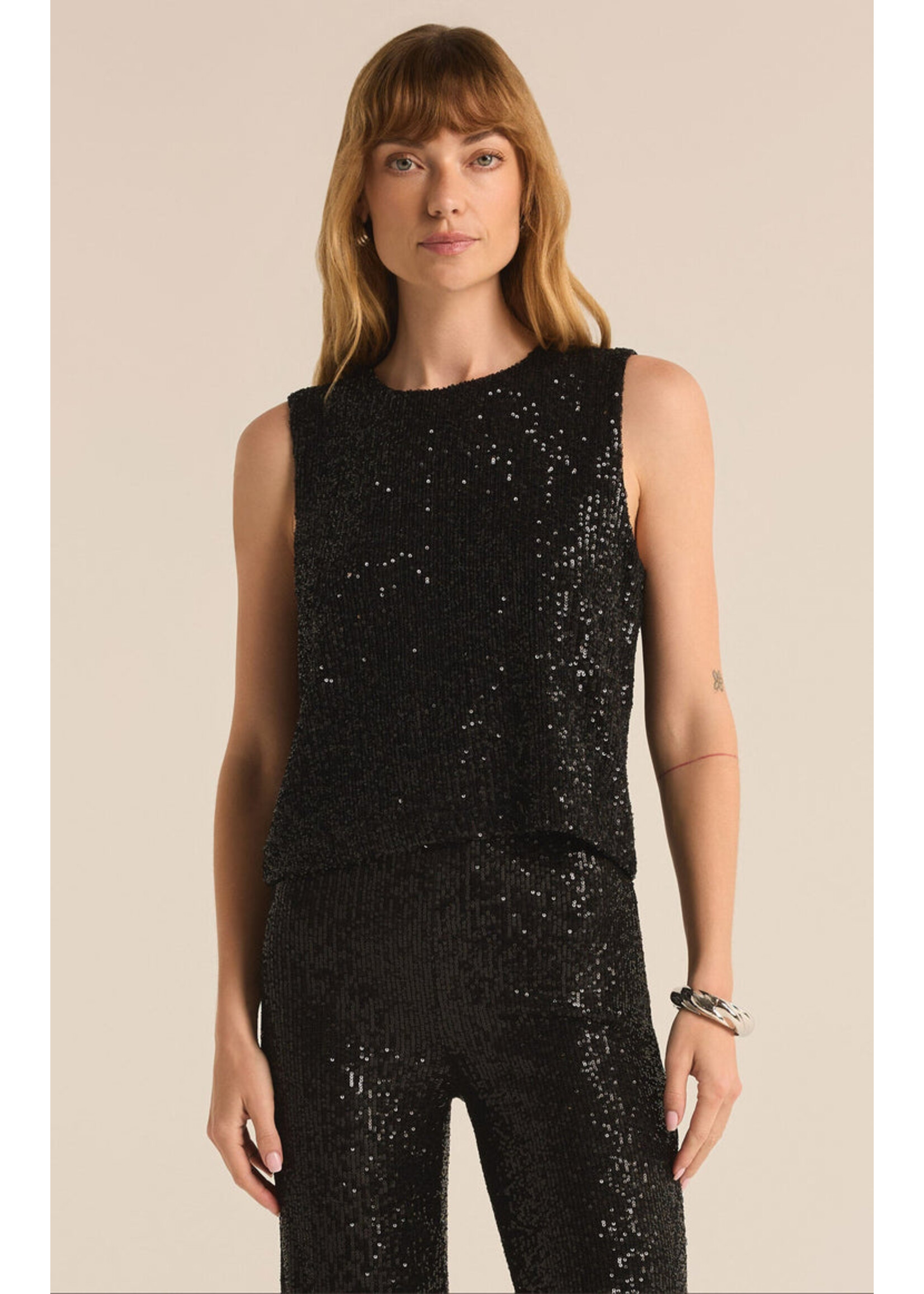 Z-Supply Z-Supply  Sloane Sequin Top - Black