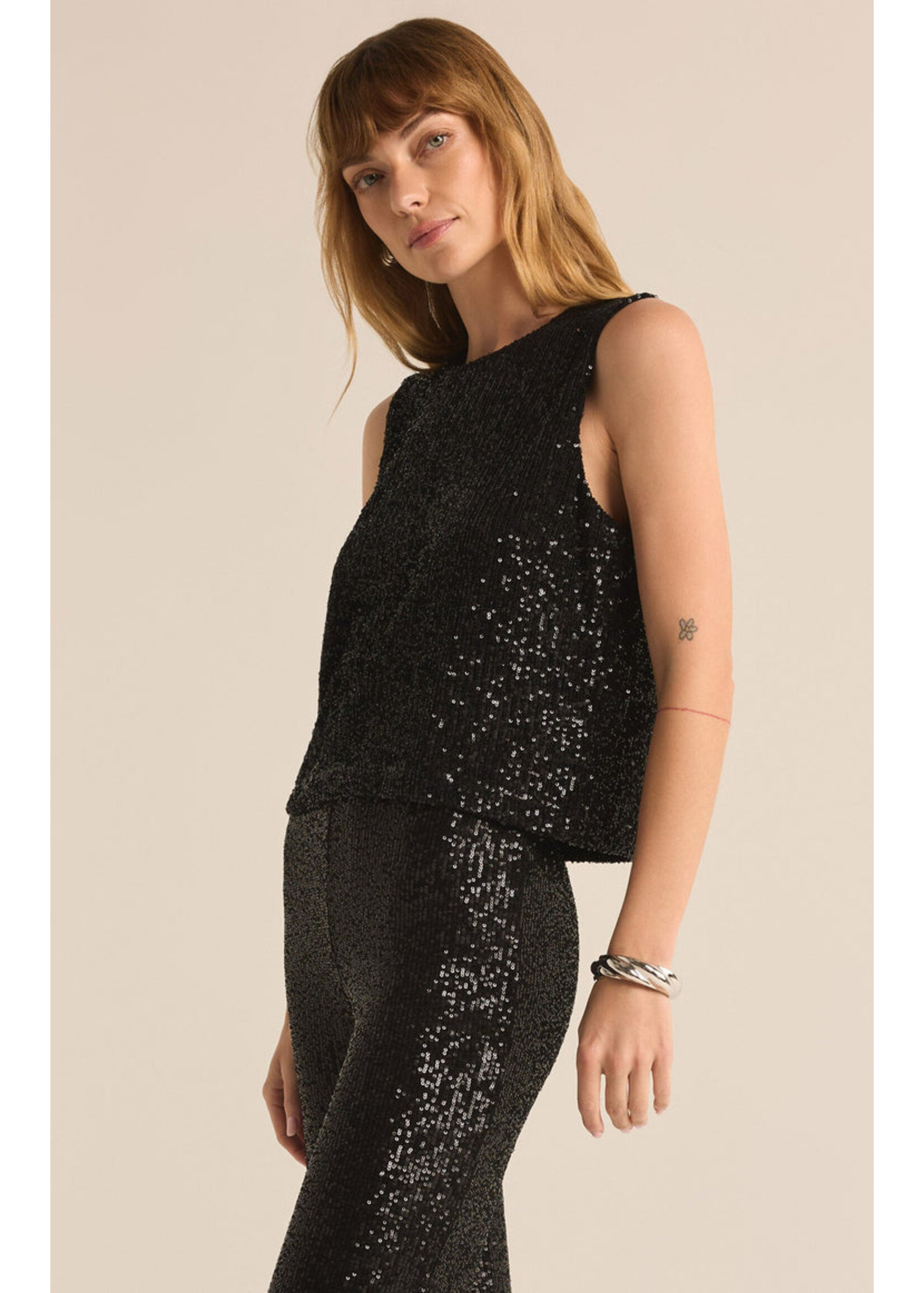 Z-Supply Z-Supply  Sloane Sequin Top - Black