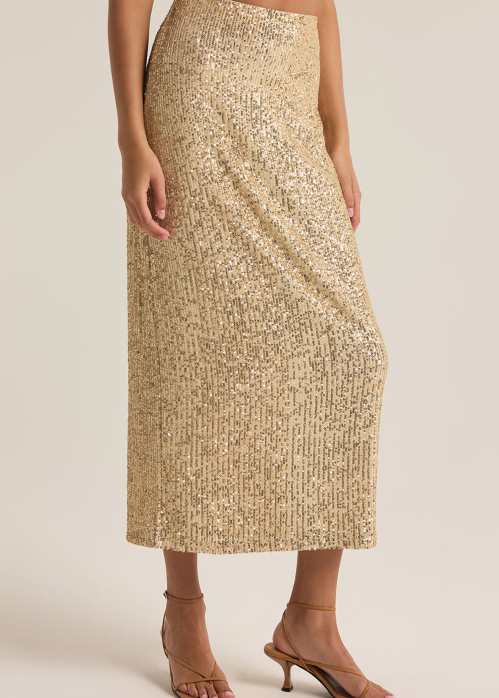 Z-Supply Z-Supply Jupe Saturn Sequin - Champagne