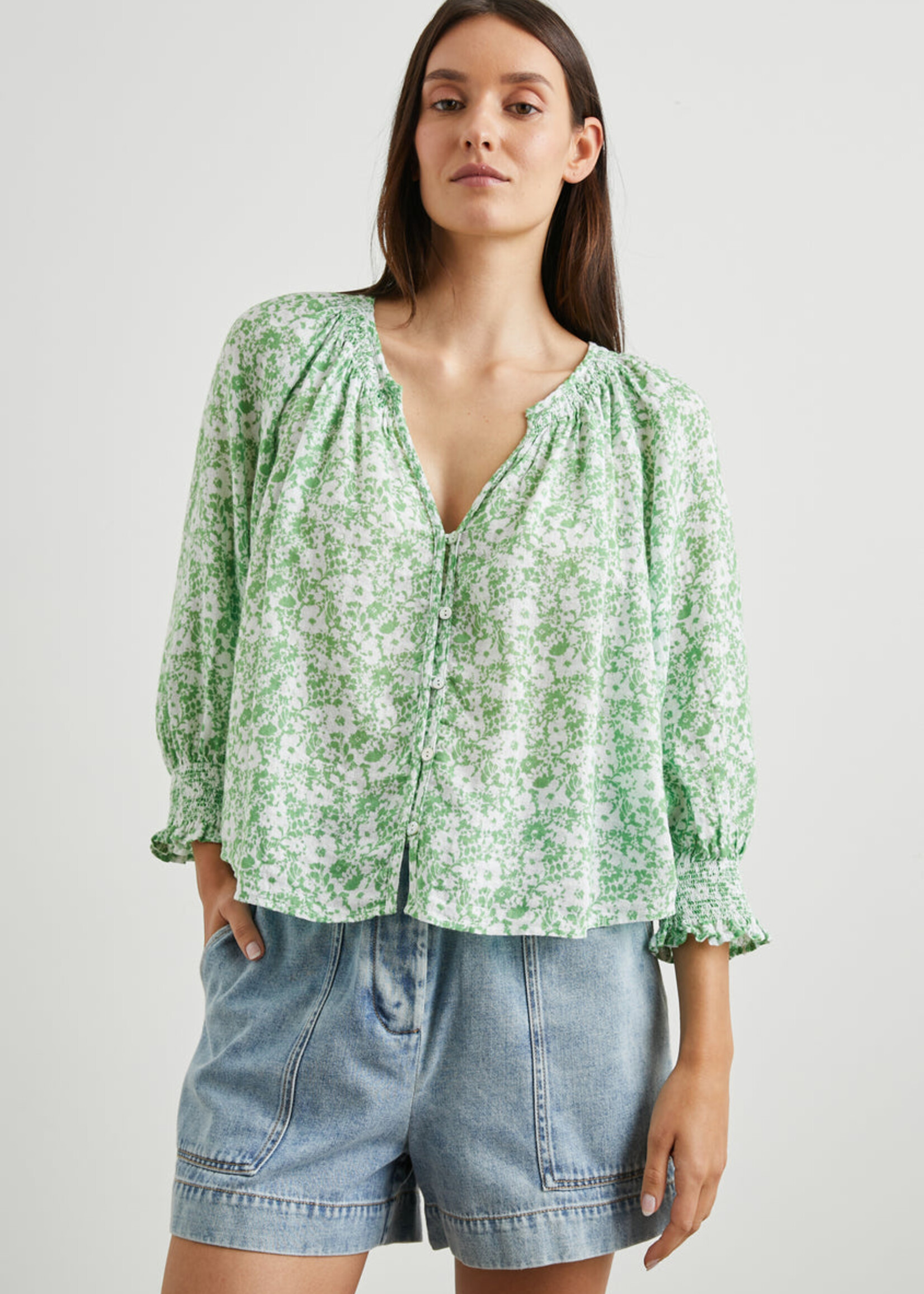 Rails Rails Mariah Top - Green Texture Floral