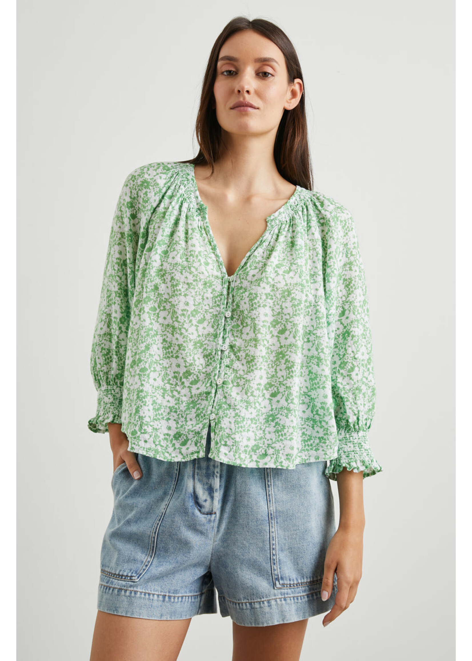 Rails Rails Mariah Top - Green Texture Floral
