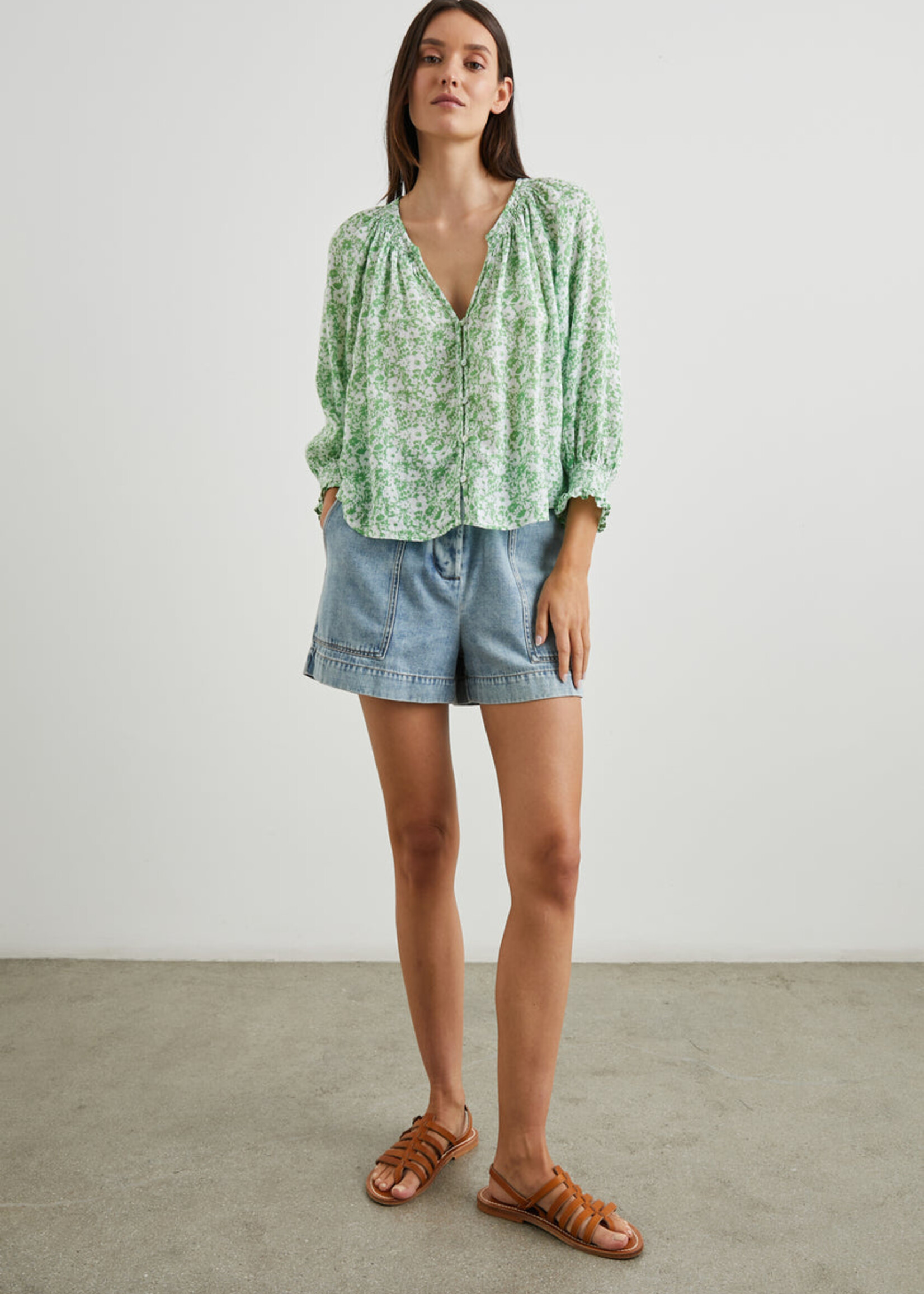 Rails Rails Mariah Top - Green Texture Floral