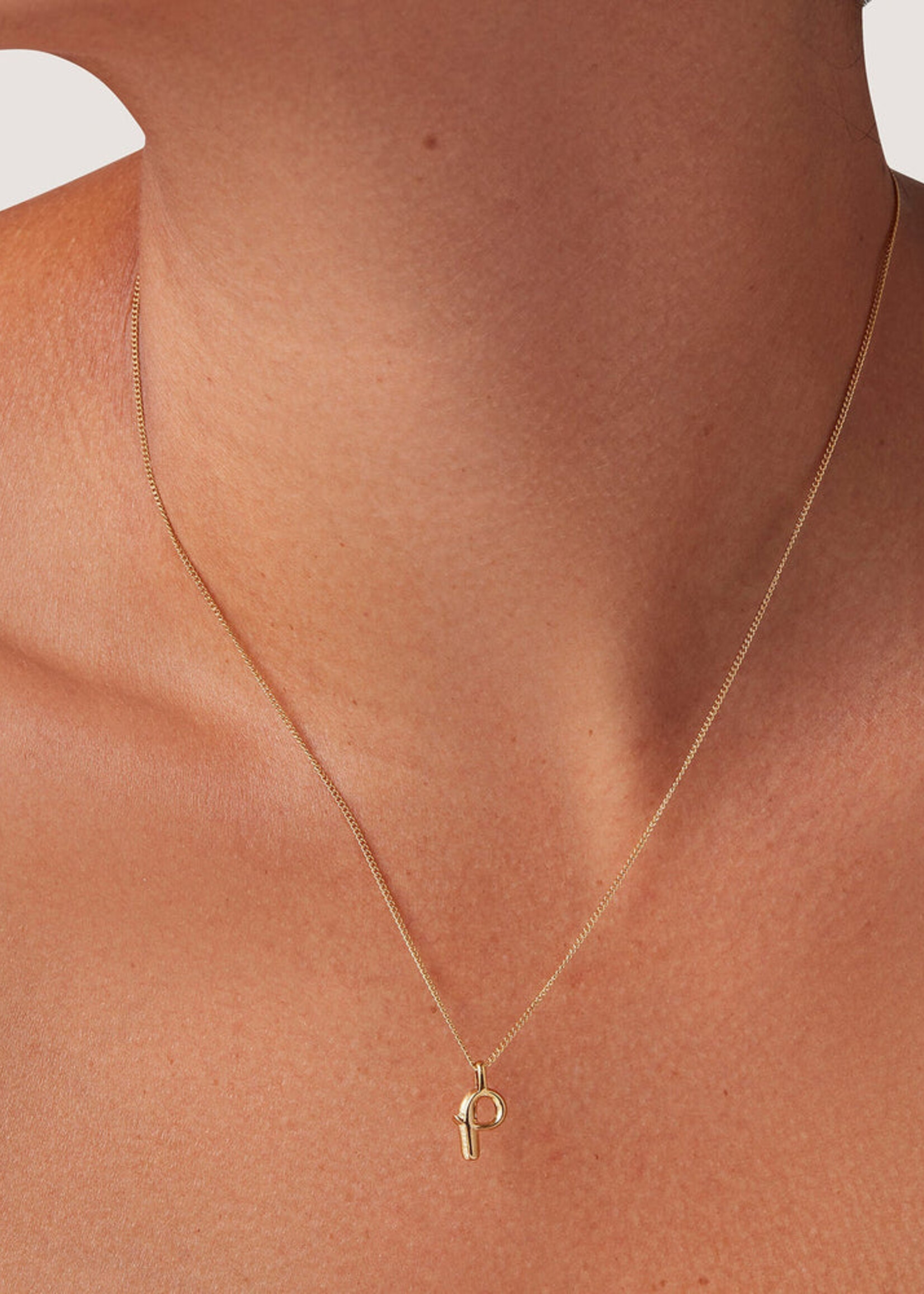 Jenny Bird Monogram Letters Necklace - Gold