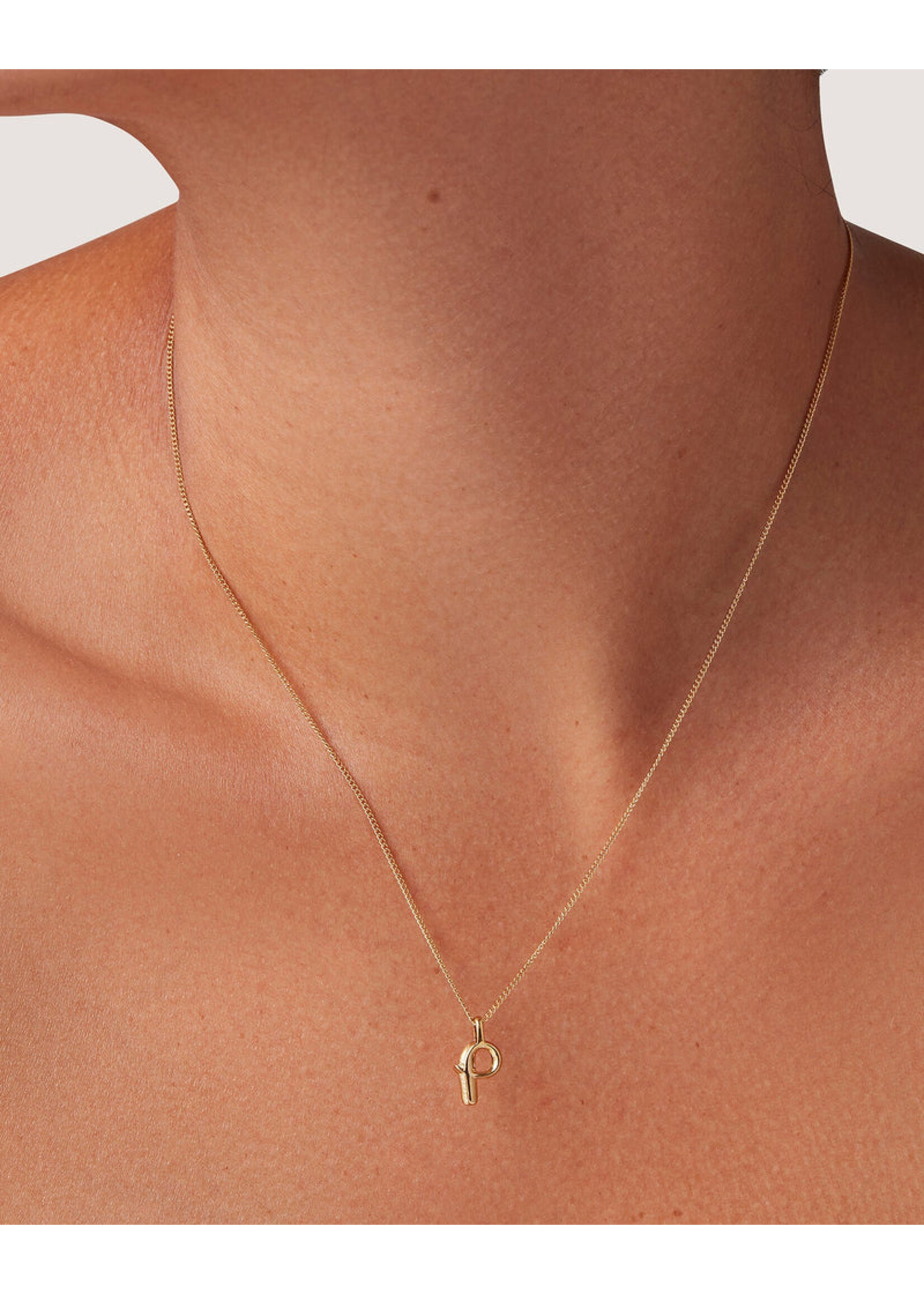 Jenny Bird Monogram Letters Necklace - Gold