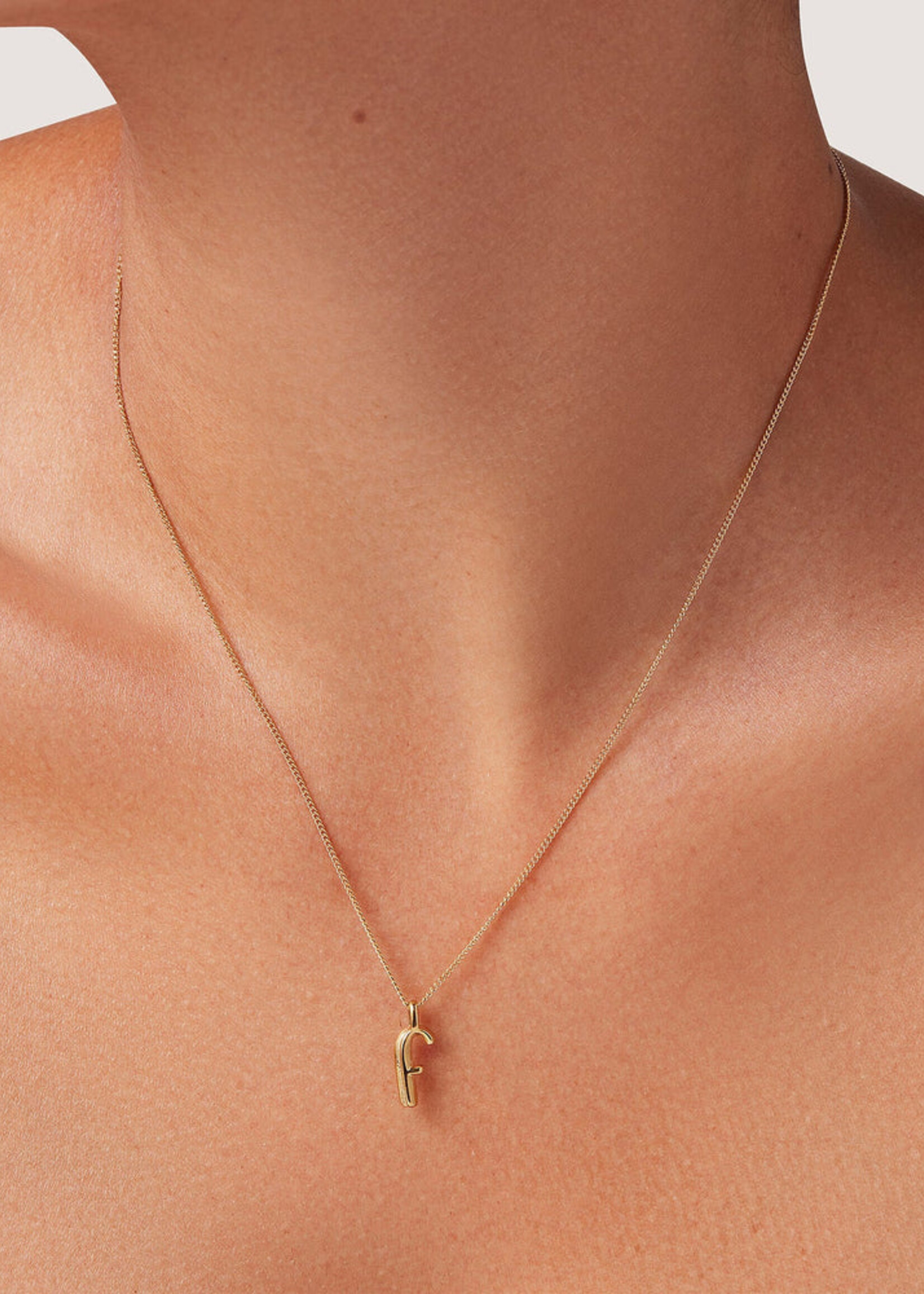 Jenny Bird Monogram Letters Necklace - Gold