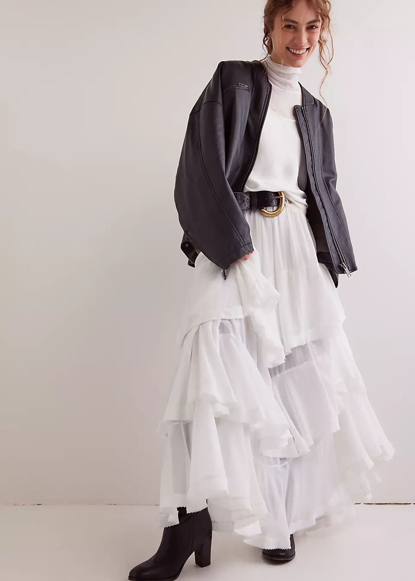 Free People Free People Jupe Longue Clémentine - Ivory