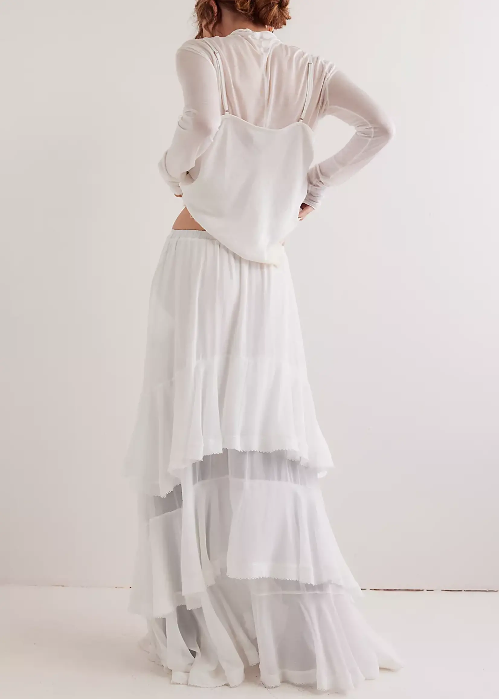 Free People Free People Jupe Longue Clémentine - Ivory