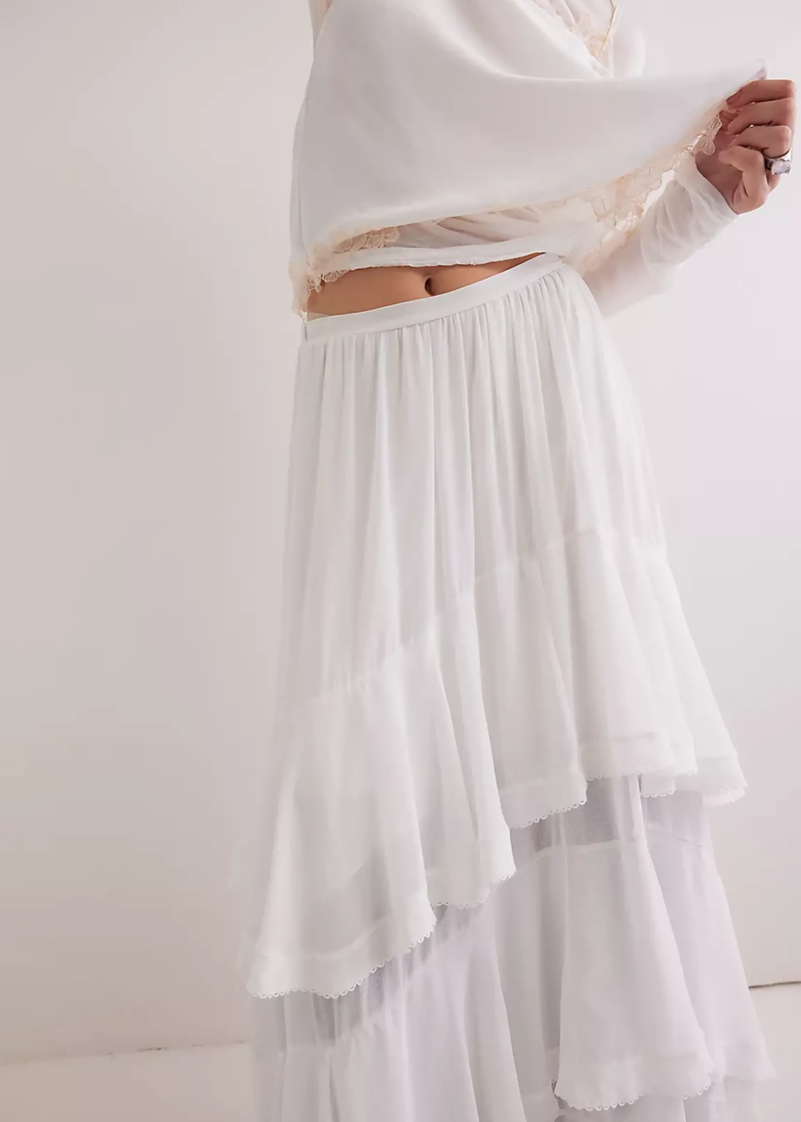 Free People Free People Jupe Longue Clémentine - Ivory