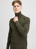 Casual Friday Casual Friday Pull Côtelé À Col Montant Kristian - Deep Depths