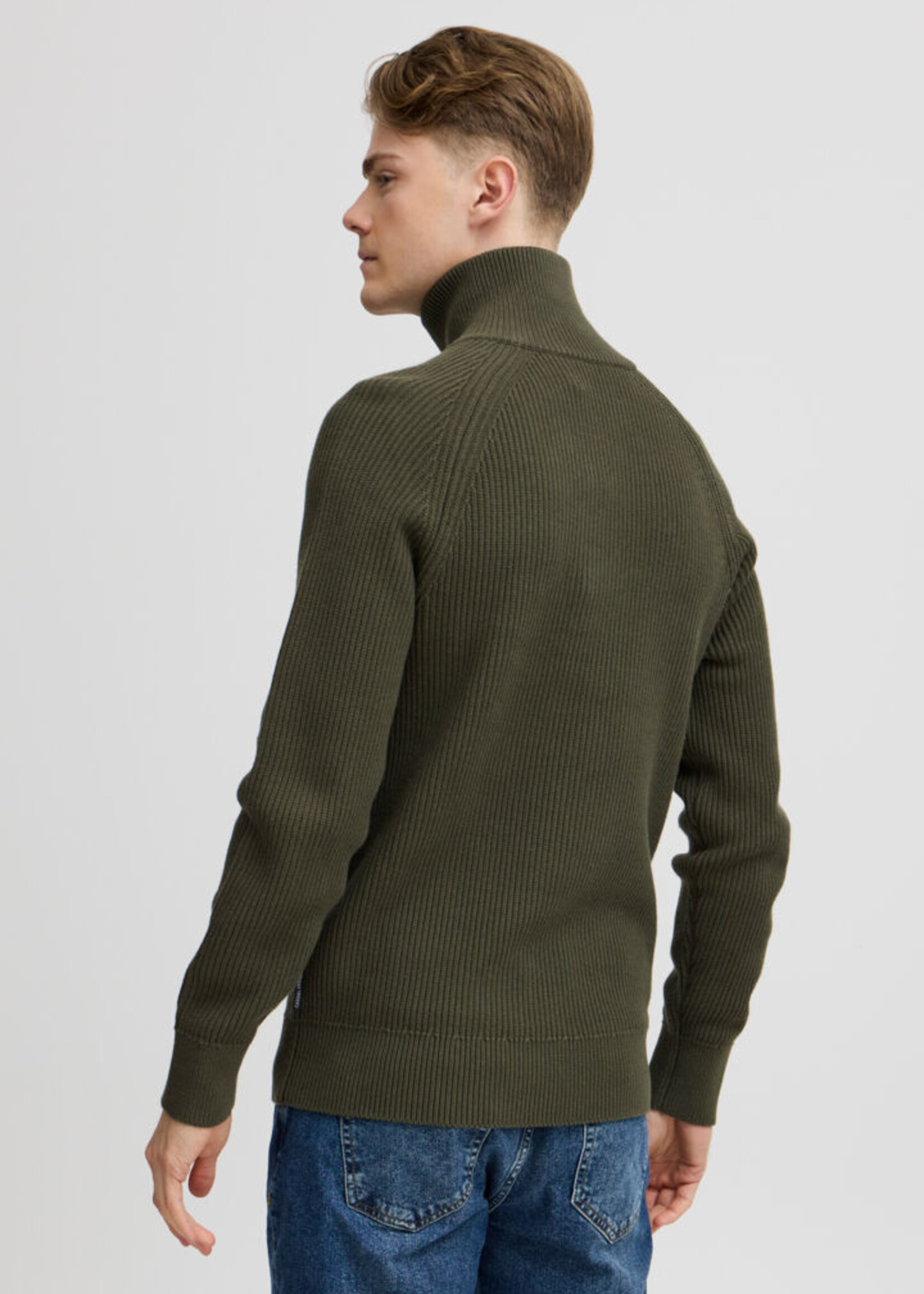 Casual Friday Casual Friday Pull Côtelé À Col Montant Kristian - Deep Depths