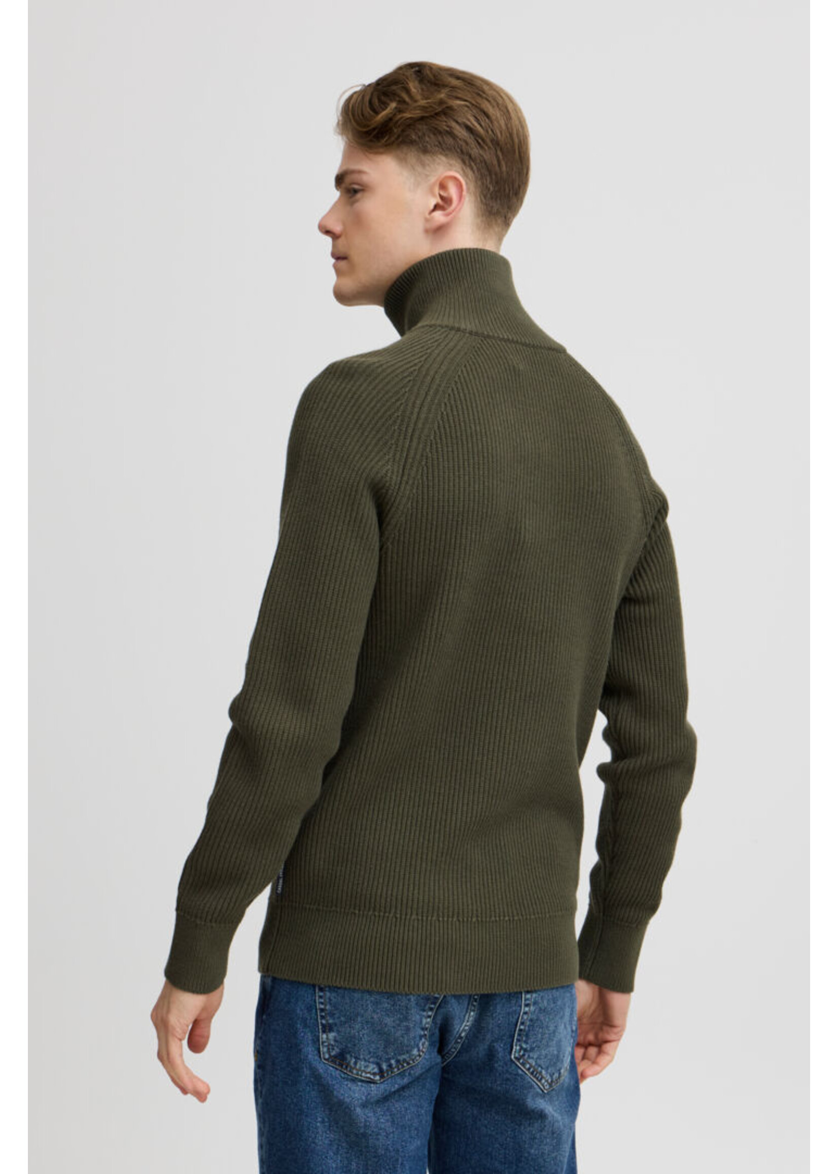 Casual Friday Casual Friday Kristian Ribbed High Neck Knit - Deep Depths