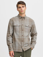 Casual Friday Casual Friday Augusto LS Chekered Overshirt - Silver Mink Melange