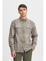 Casual Friday Casual Friday Augusto LS Chekered Overshirt - Silver Mink Melange