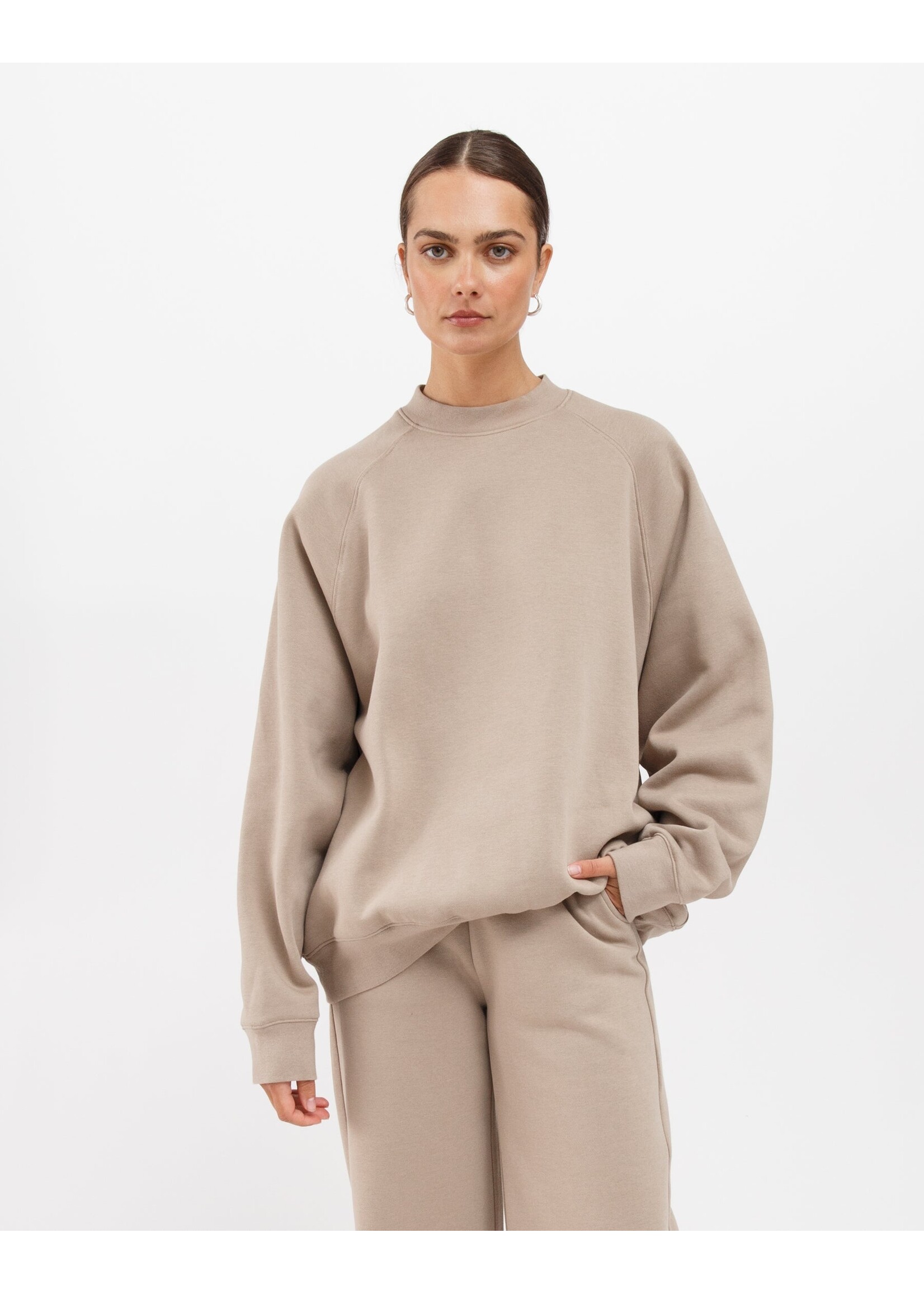 Brunette The Label Brunette The Label The Perfect Crew Sweashirt - Fauve