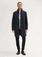 Tom Tailor Tom Tailor Wool Coat With A Removable Insert - Navy