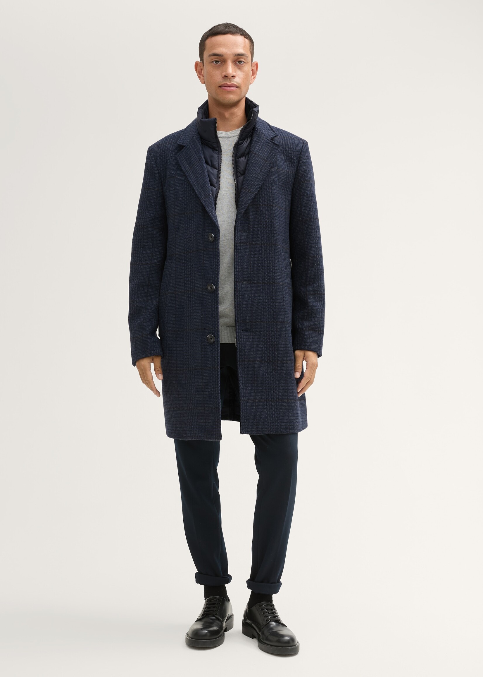 Tom Tailor Tom Tailor Manteau En Laine Avec Empiècement Amovible - Navy