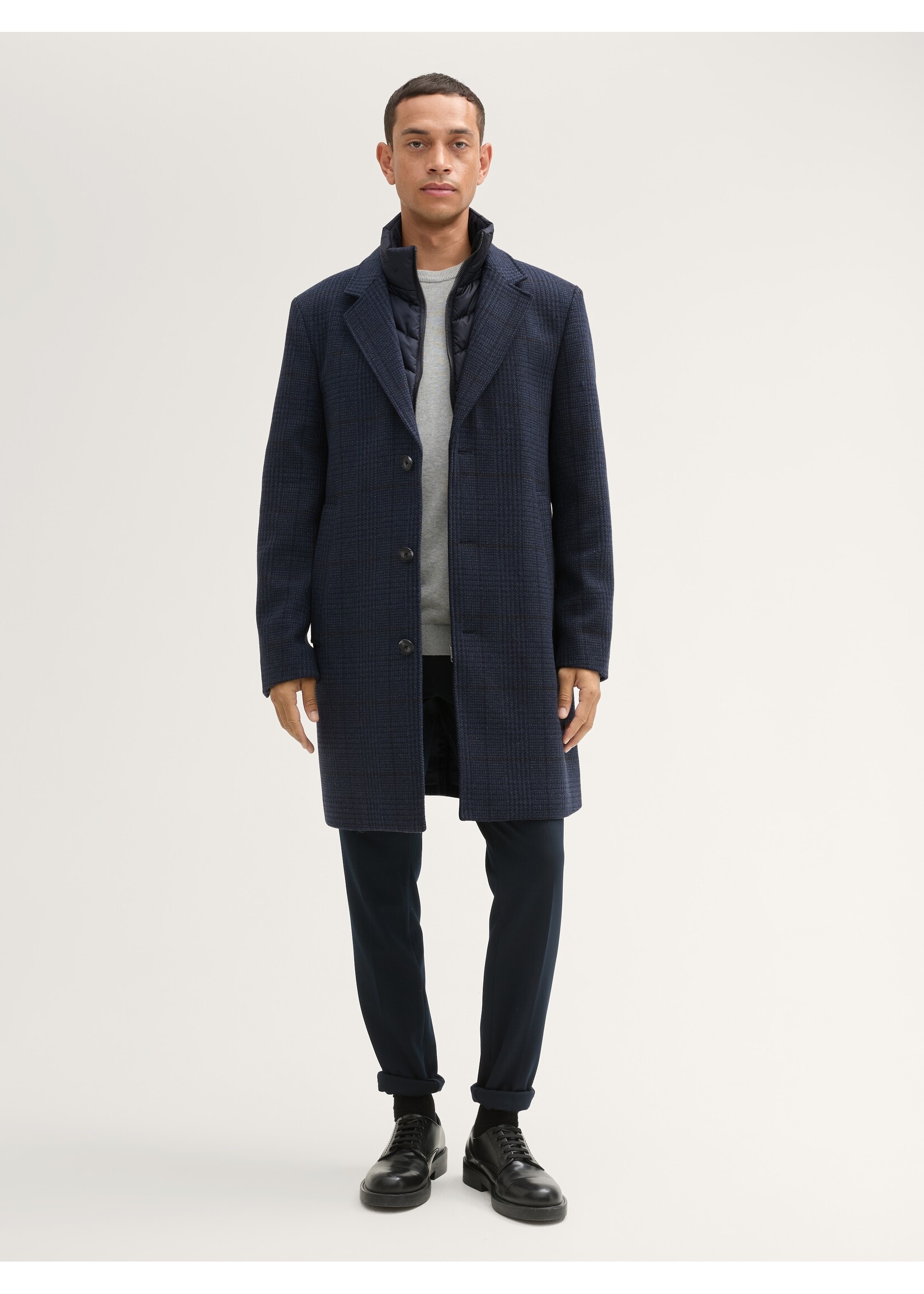 Tom Tailor Tom Tailor Manteau En Laine Avec Empiècement Amovible - Navy