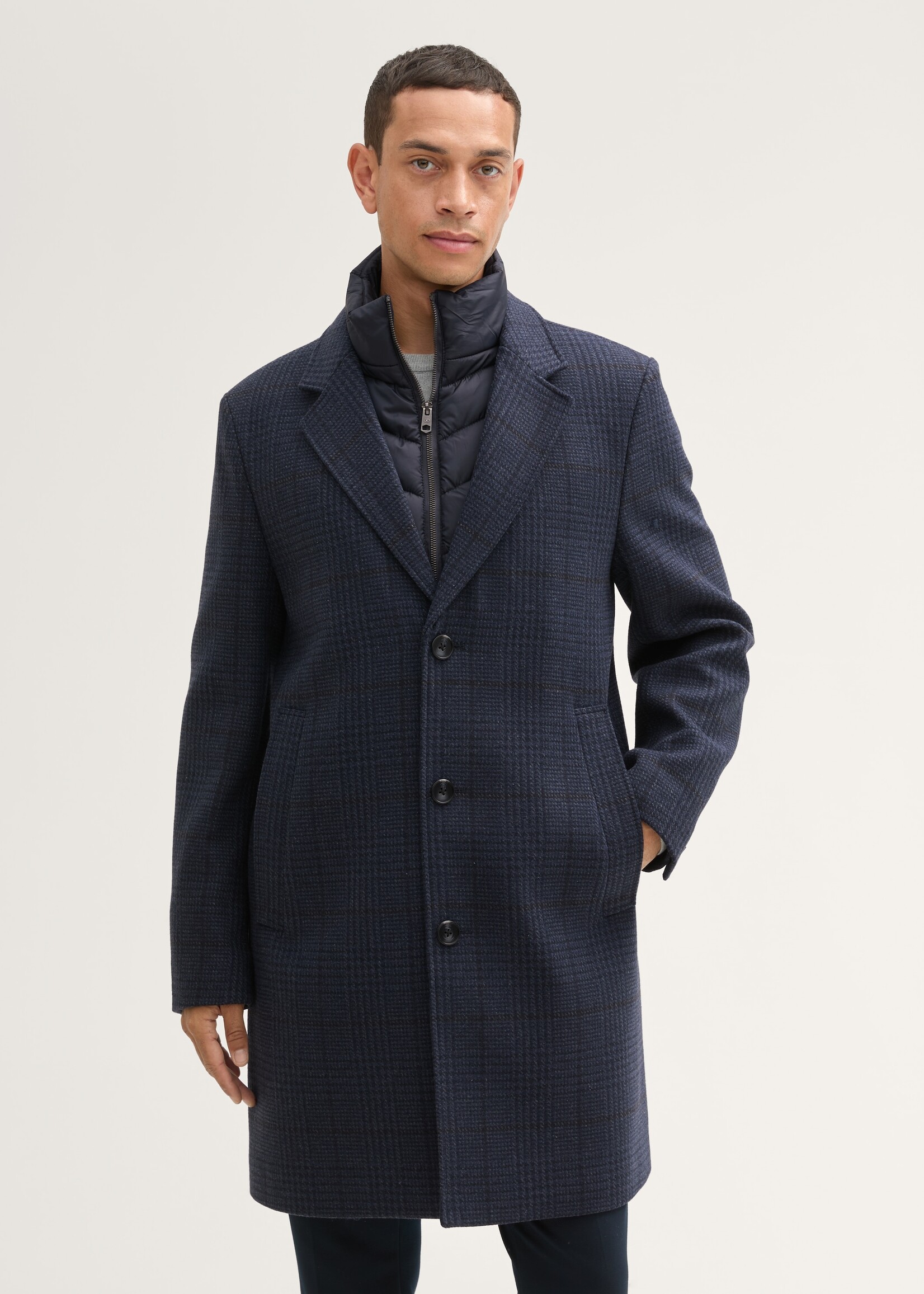 Tom Tailor Tom Tailor Manteau En Laine Avec Empiècement Amovible - Navy