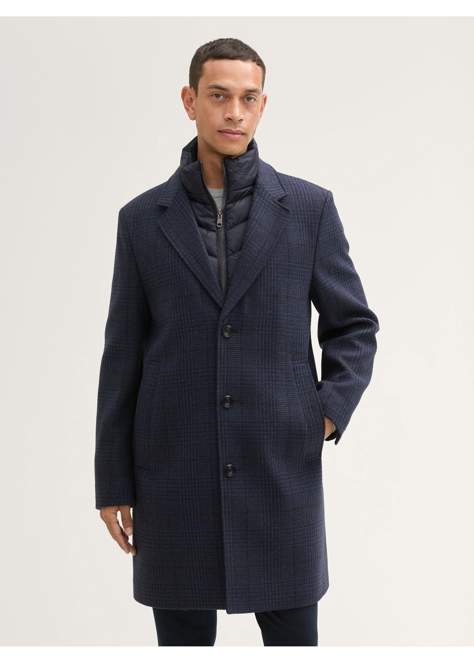 Tom Tailor Tom Tailor Manteau En Laine Avec Empiècement Amovible - Navy