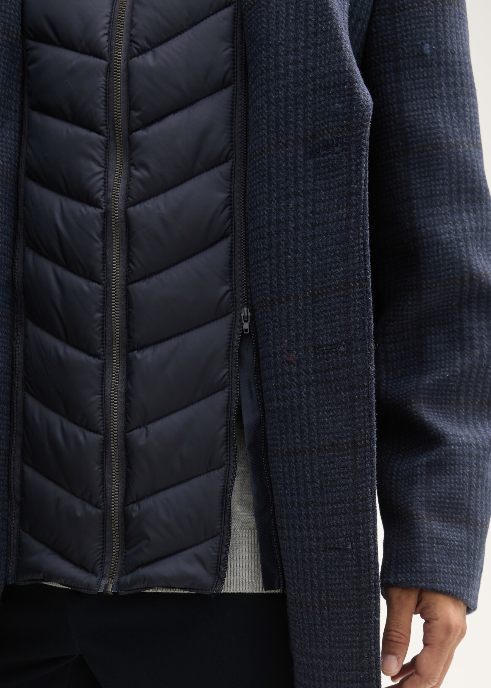 Tom Tailor Tom Tailor Manteau En Laine Avec Empiècement Amovible - Navy