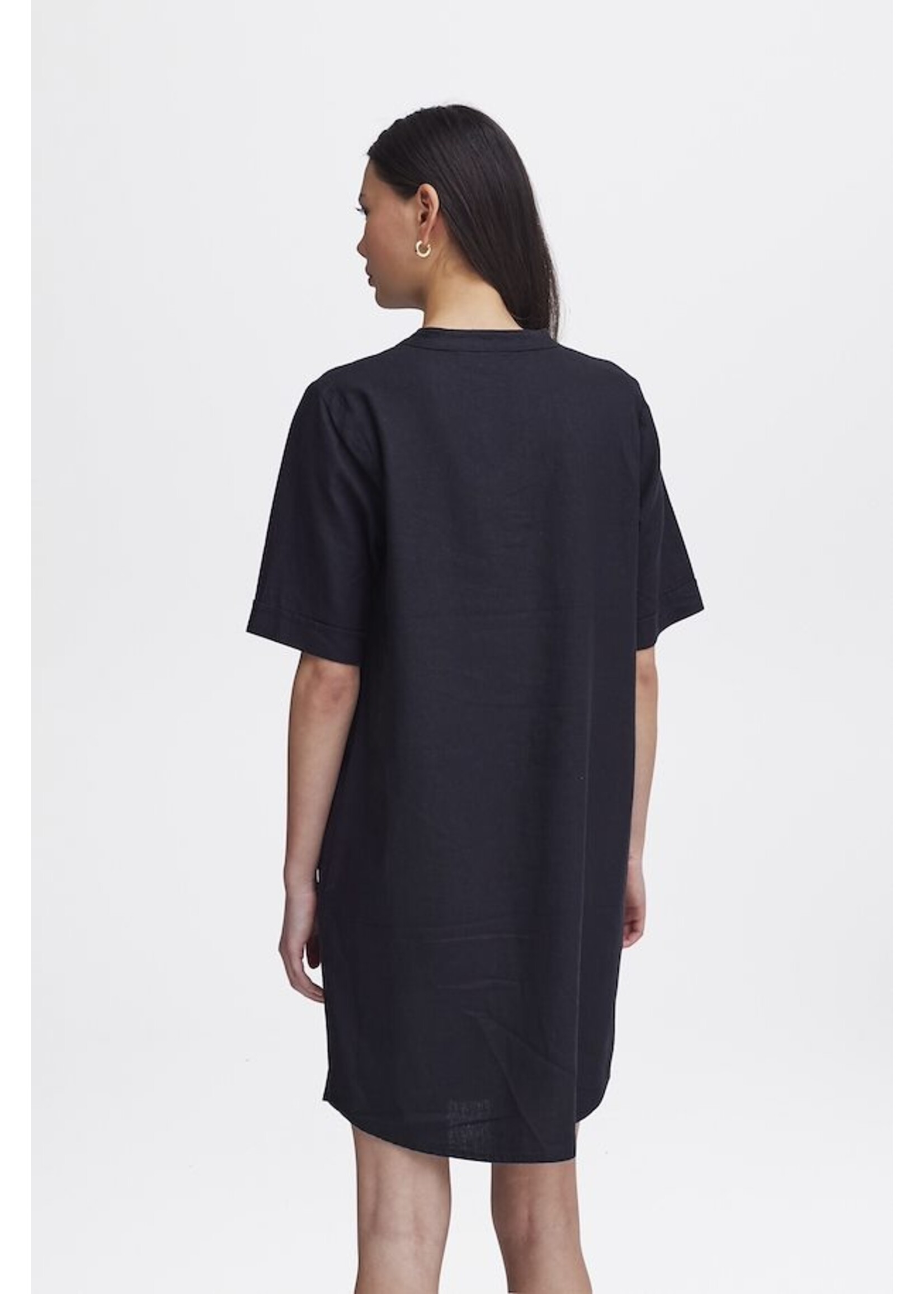 ICHI ICHI Robe IHLino - Mélange De Lin Noir
