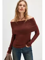 Free People Free People Haut Superposé Iris - Chocolat Fondant