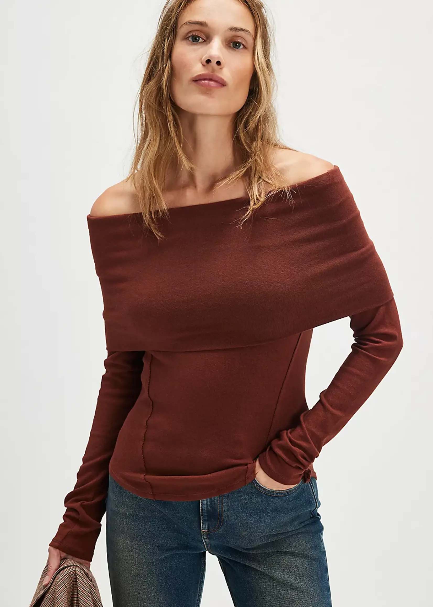 Free People Free People Iris Layering Top - Chocolat Fondant