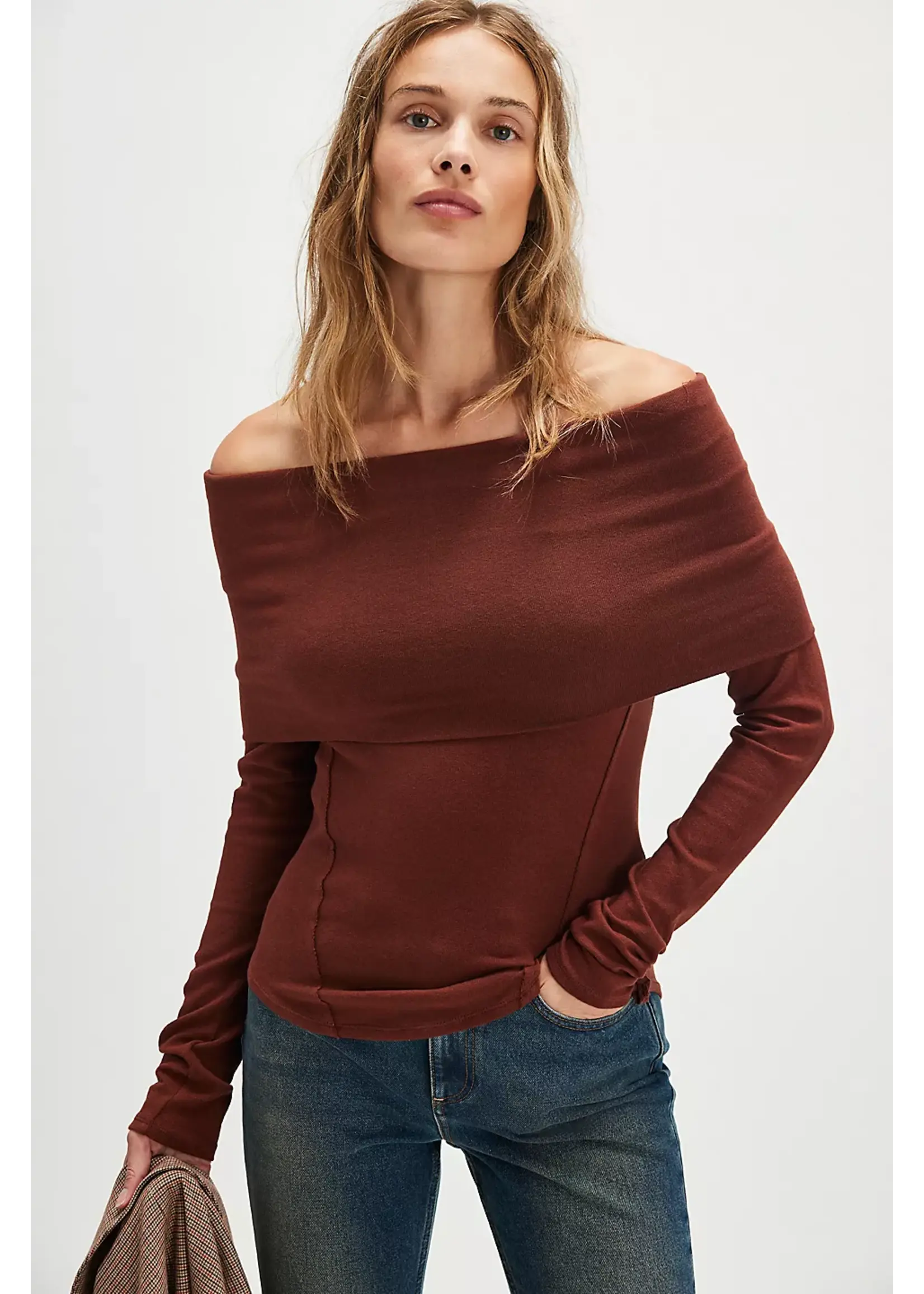 Free People Free People Iris Layering Top - Chocolat Fondant