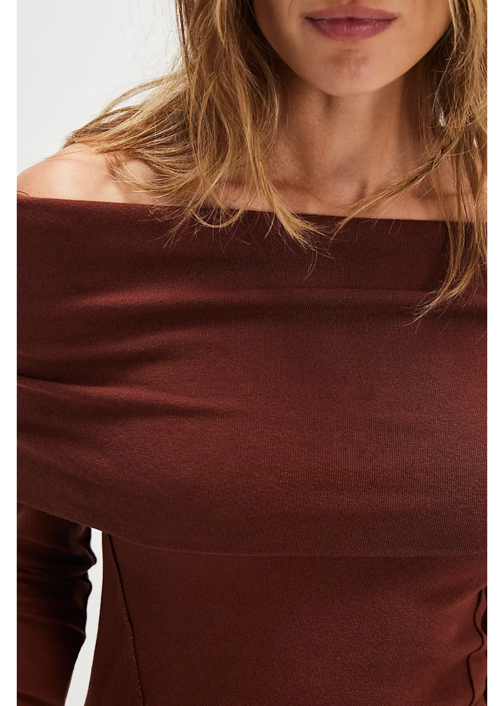 Free People Free People Iris Layering Top - Chocolat Fondant