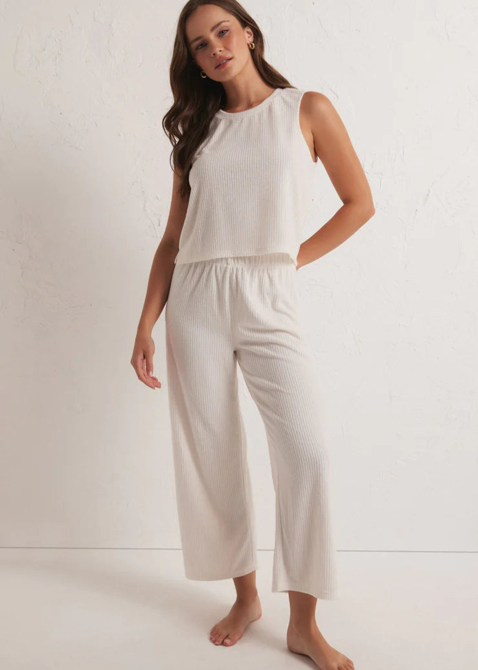 Z-Supply Z-Supply Pantalon Beachy Rib - Cloud Dancer