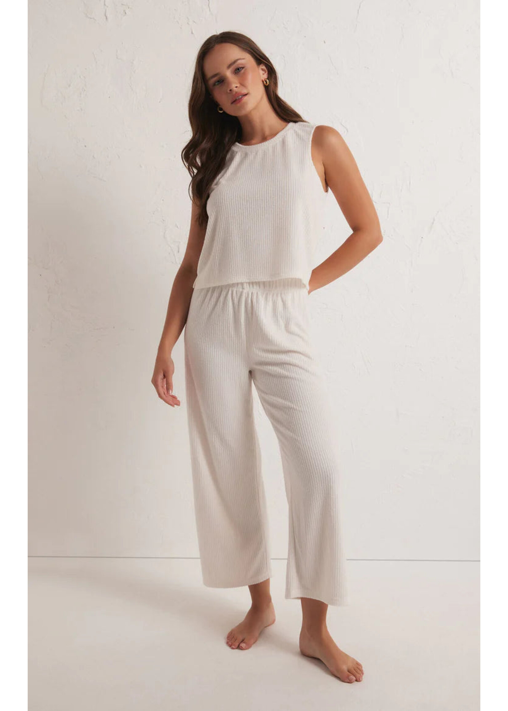Z-Supply Z-Supply Pantalon Beachy Rib - Cloud Dancer