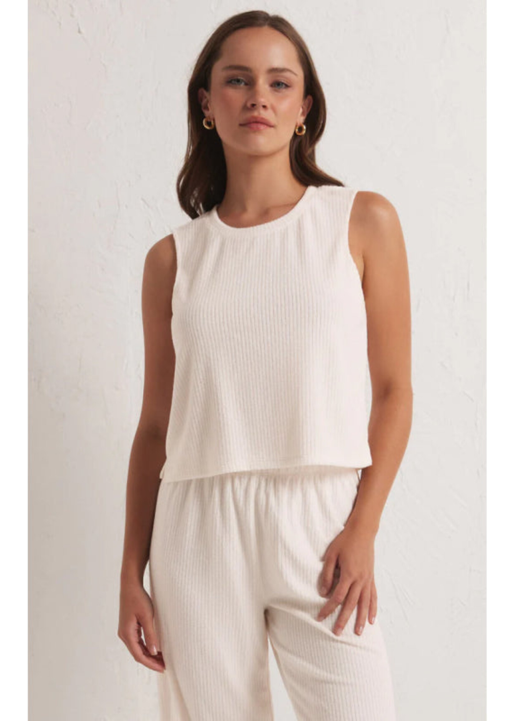 Z-Supply Z-Supply Libby Rib Terry Tank - Cloud Dancer