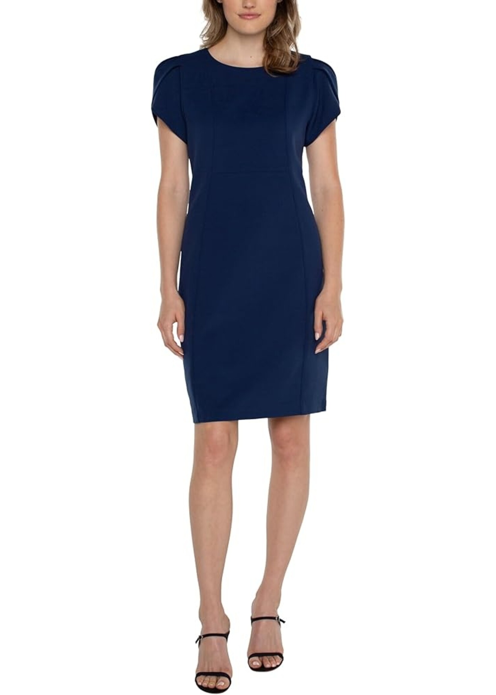 Liverpool Liverpool Tulip Sleeve Sheath Dress - Galaxy