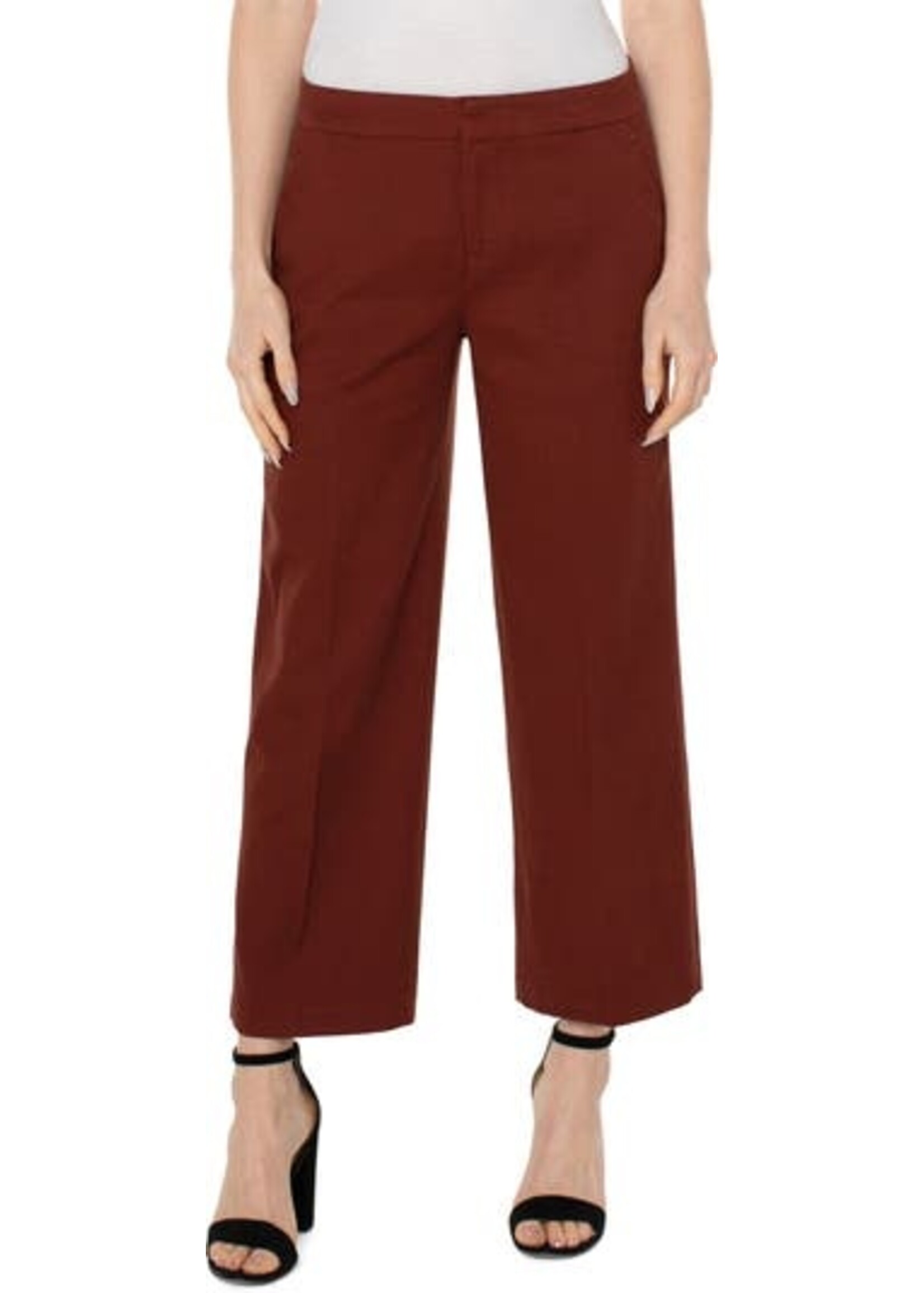 Liverpool Liverpool Wide Leg Ankle Trouser  - Brunette