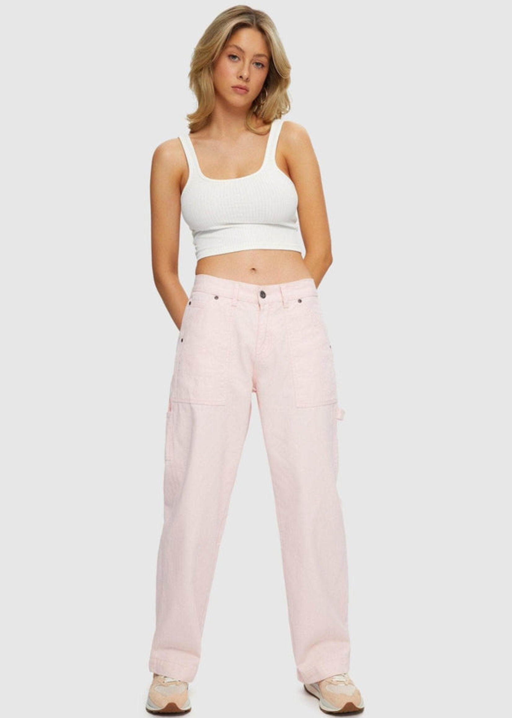 Kuwalla Kuwalla Baggy Lo-Rise Carpenter - Sky Pink