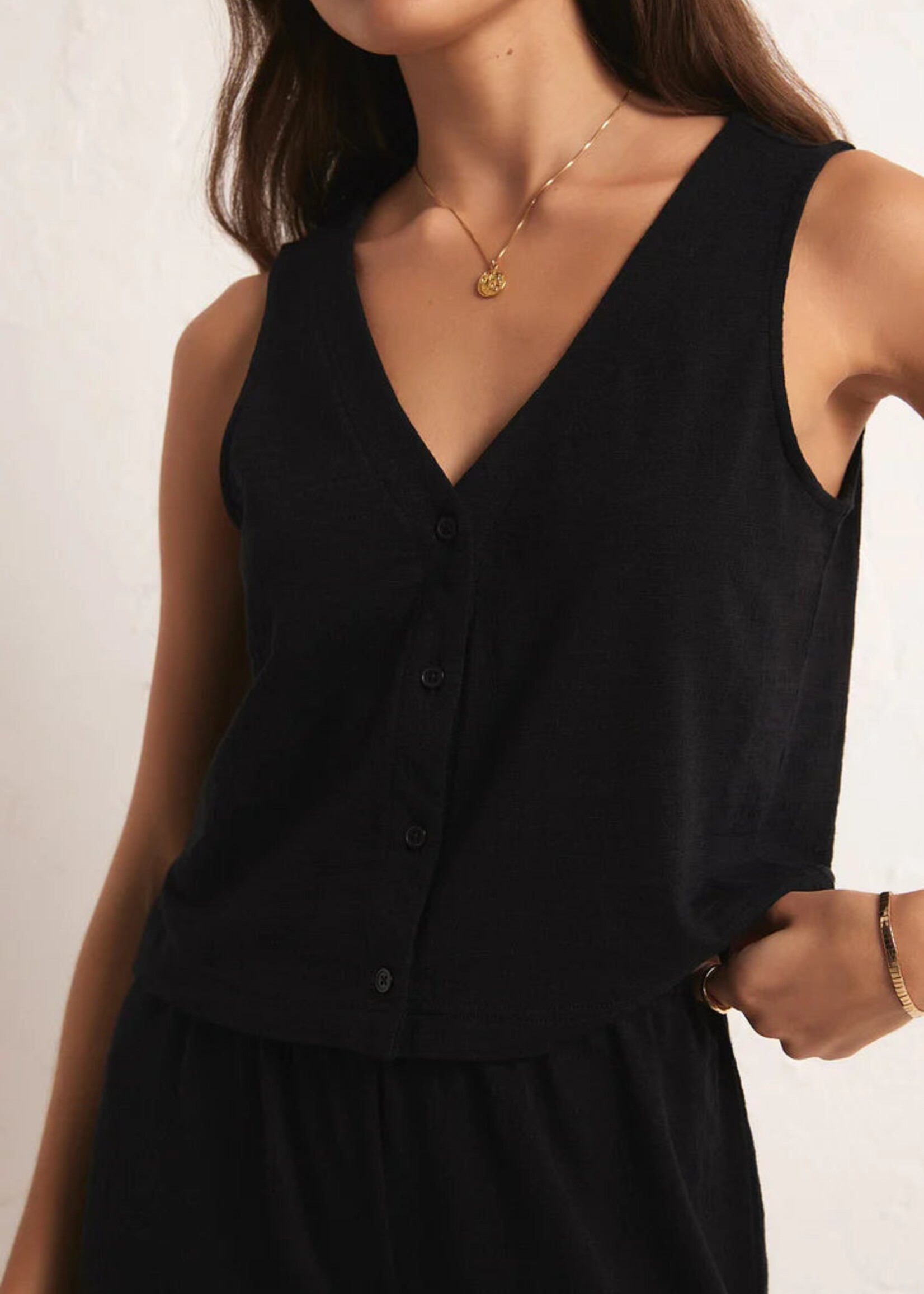 Z-Supply Z-Supply Solace Textured Slub Tank - Black