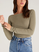 Z-Supply Z-Supply Clara Rib Top Smoke - Sage