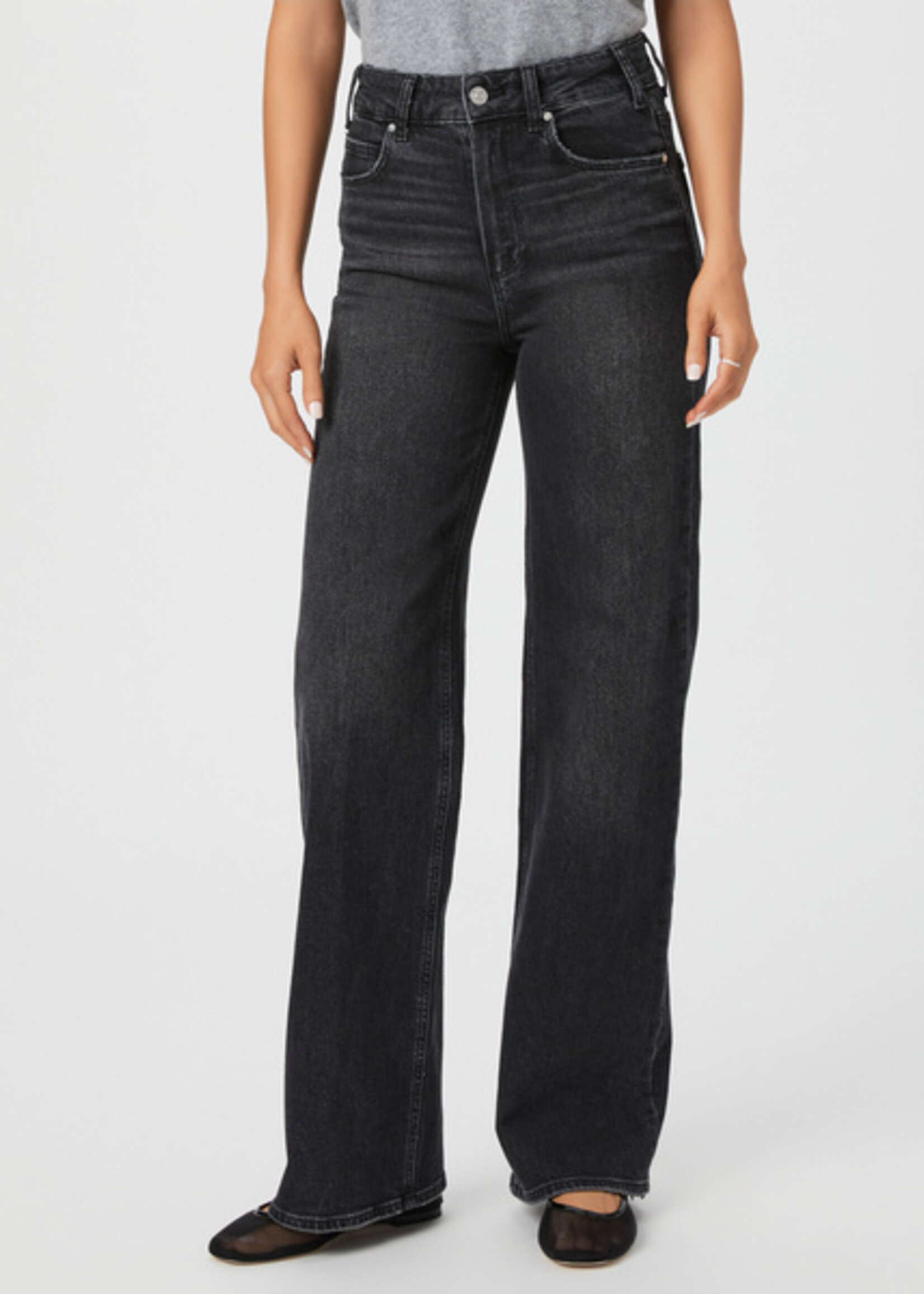 Paige Paige Sasha Jambe Large 32” - Viper Black Distressed