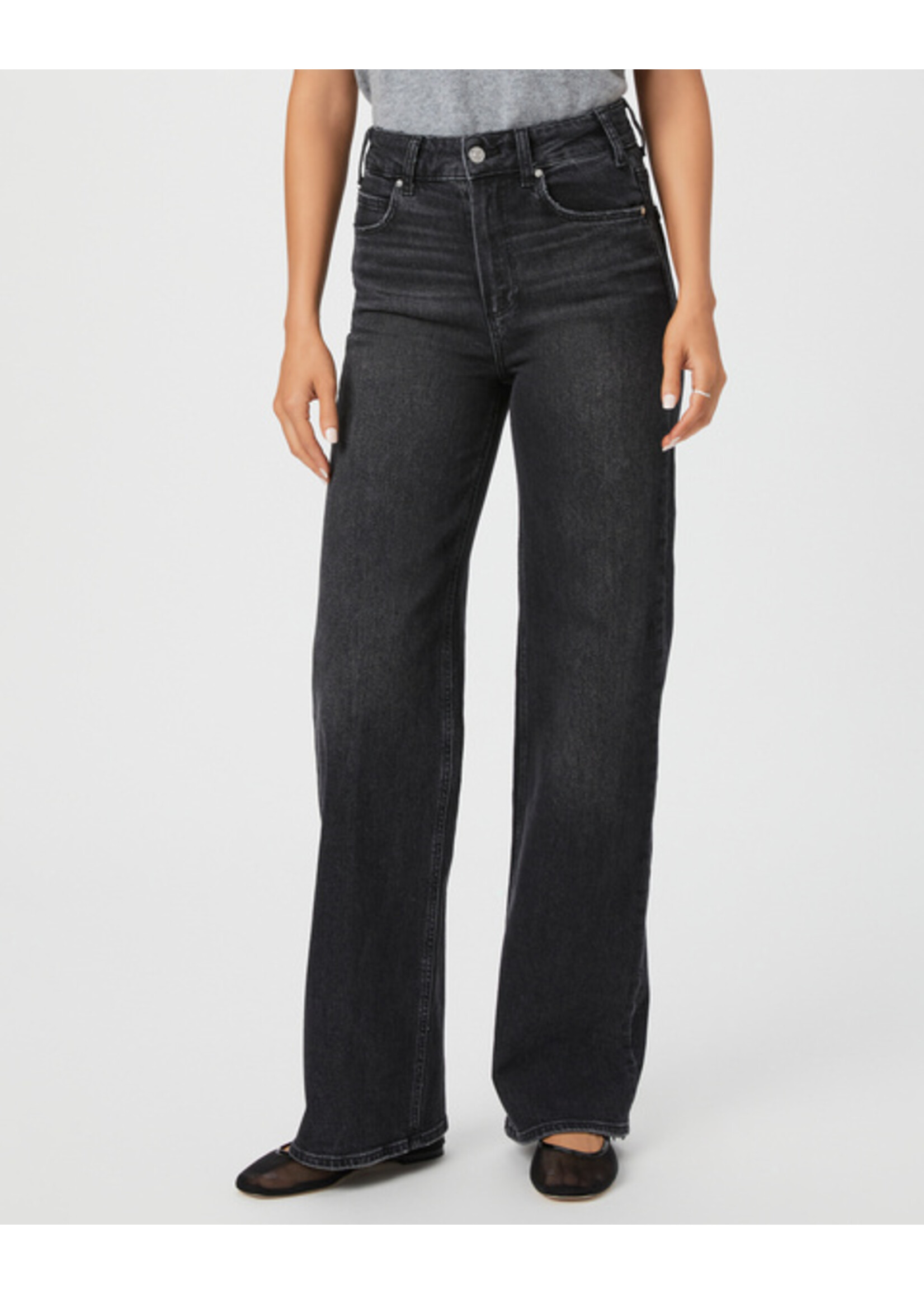Paige Paige Sasha Jambe Large 32” - Viper Black Distressed