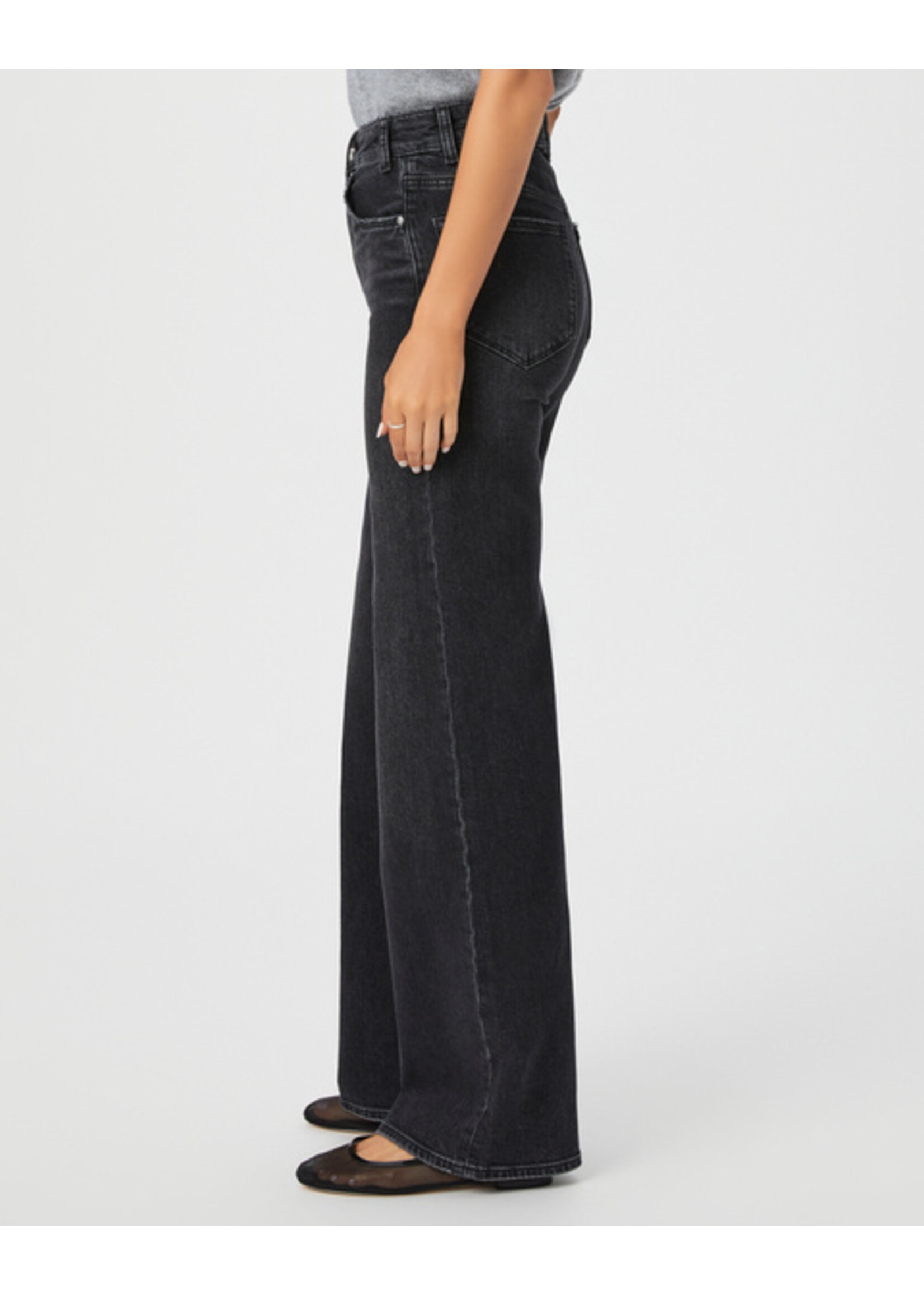 Paige Paige Sasha Wide Leg 32” - Viper Black Distressed
