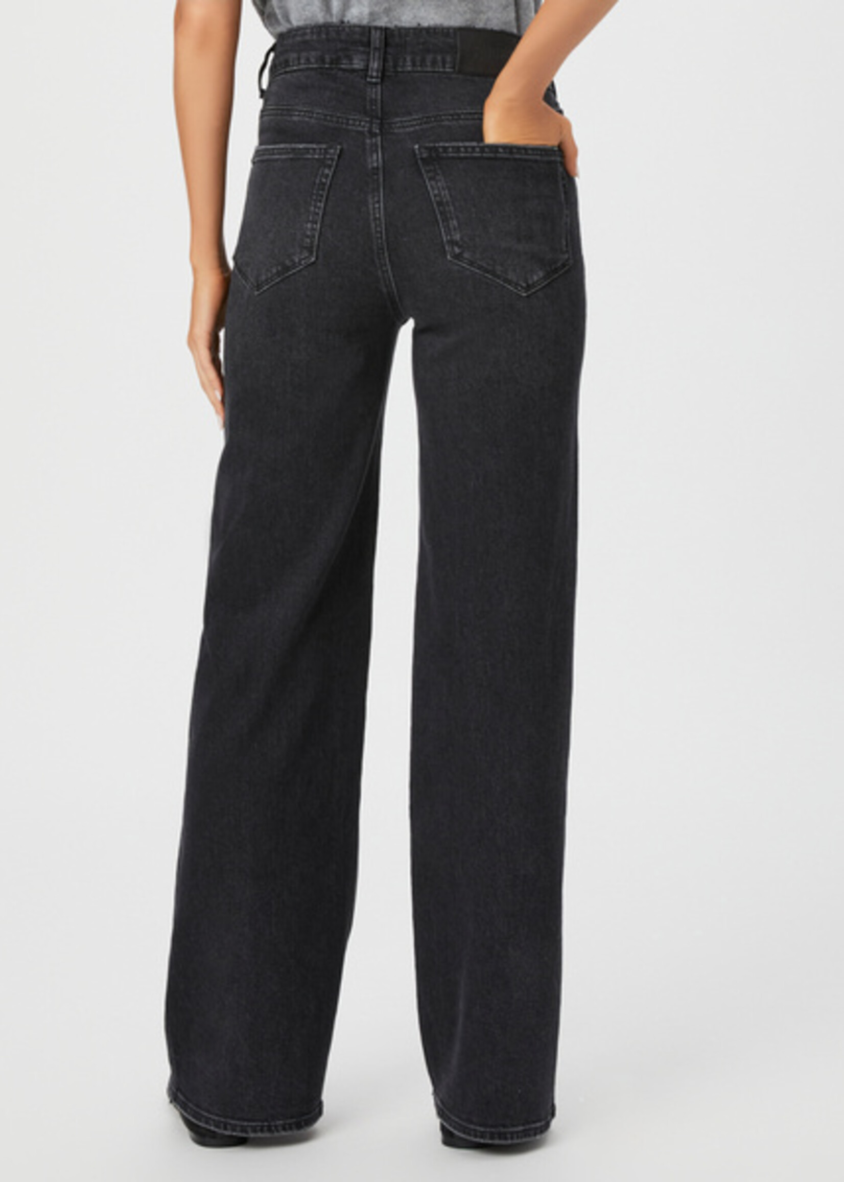 Paige Paige Sasha Jambe Large 32” - Viper Black Distressed