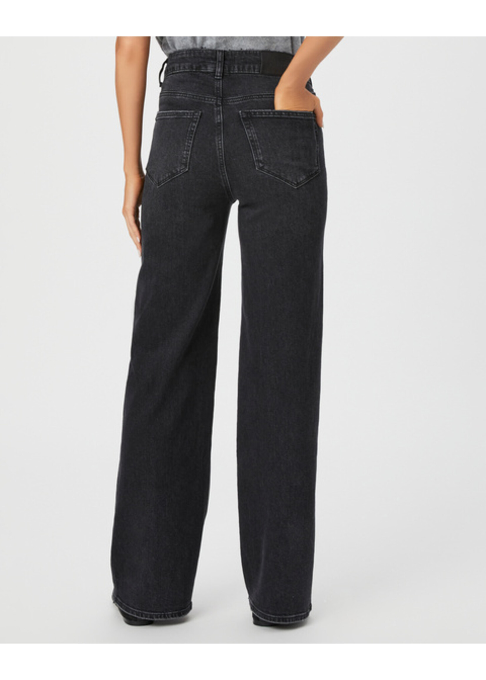 Paige Paige Sasha Jambe Large 32” - Viper Black Distressed