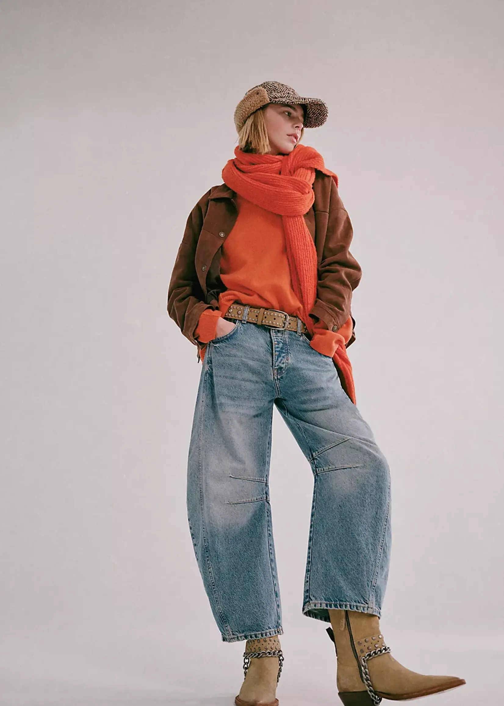 Free People Free People Jean Taille Mi-Haute Good Luck - Ultra Light Beam