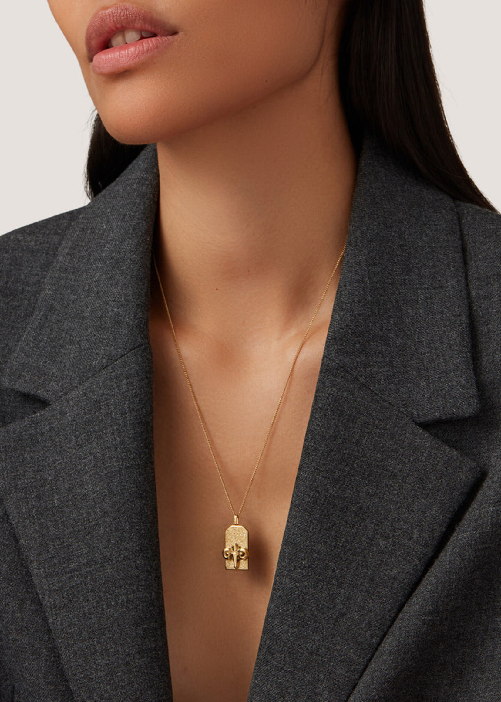 Jenny Bird Zodiac Pendant Necklace (Aries) - Gold