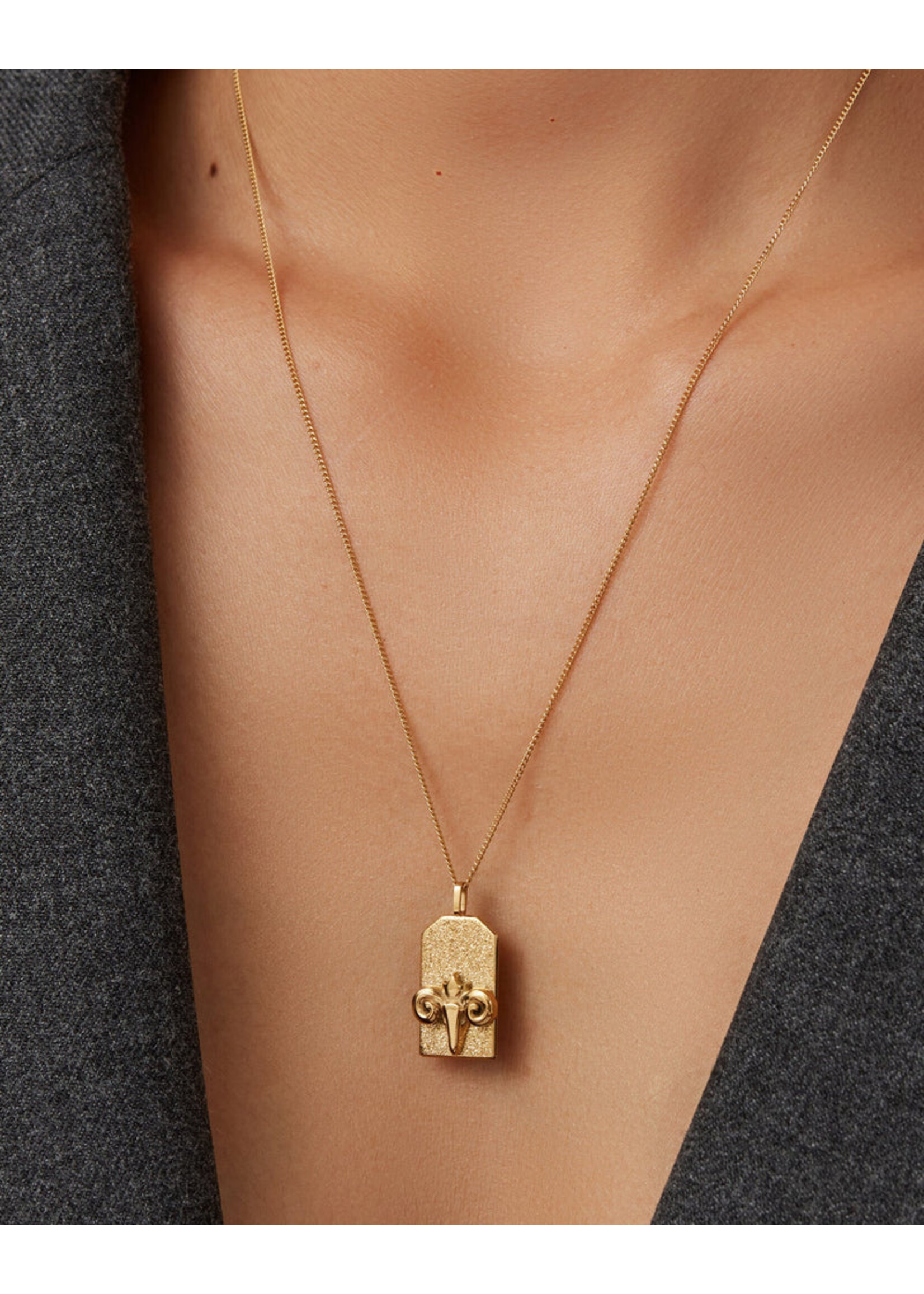 Jenny Bird Collier Pendentif Zodiaque (Bélier) - Or
