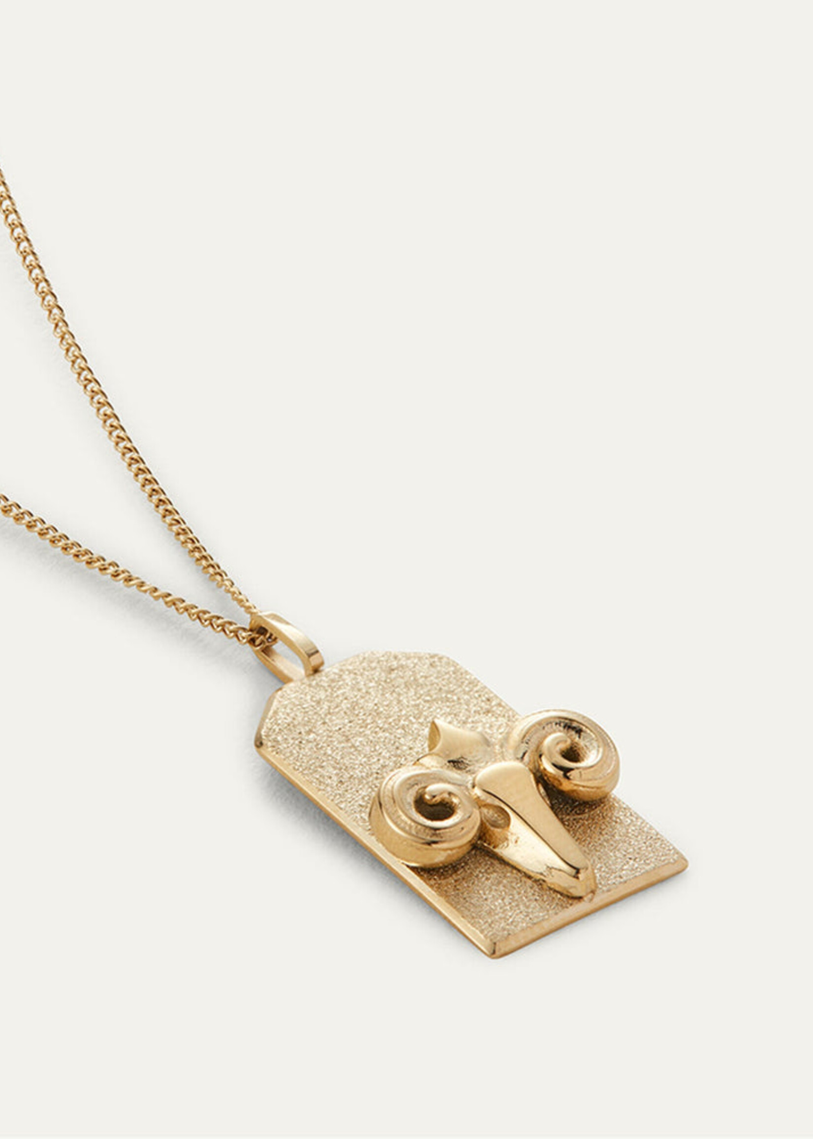Jenny Bird Zodiac Pendant Necklace (Aries) - Gold