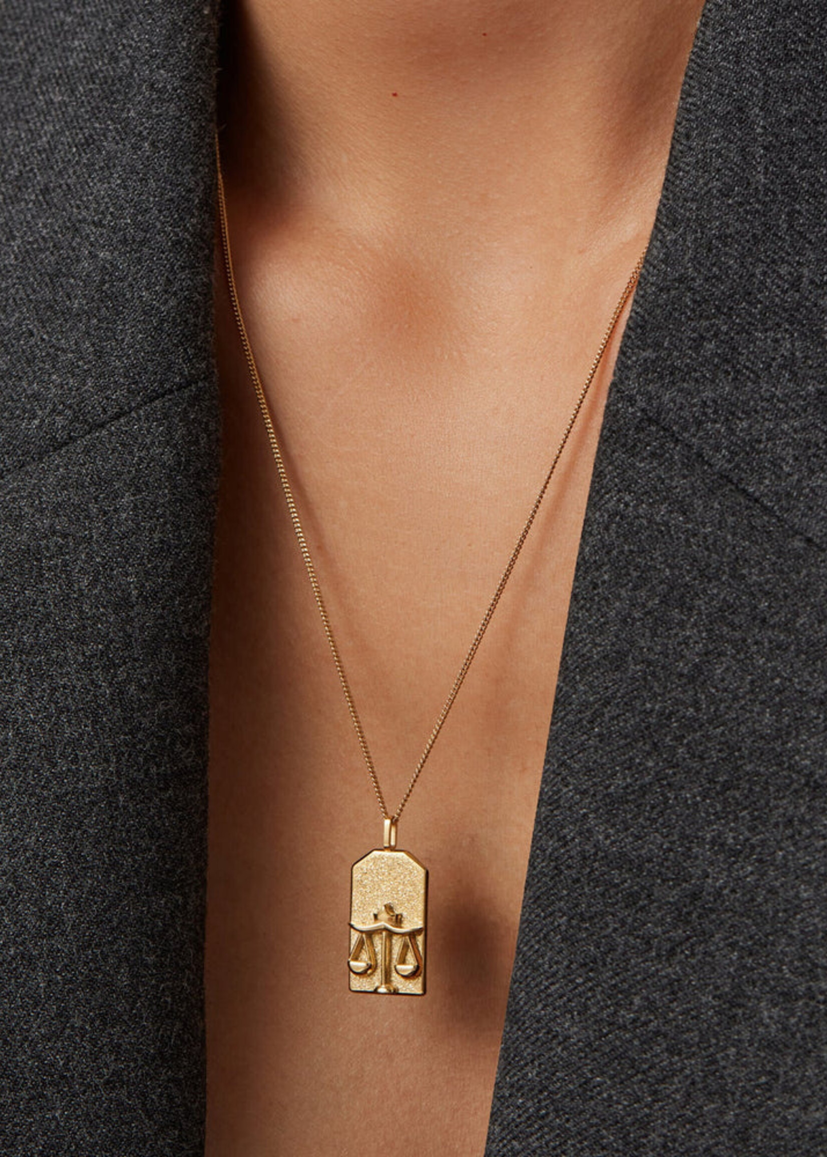 Jenny Bird Libra Zodiac Pendant Necklace - Gold