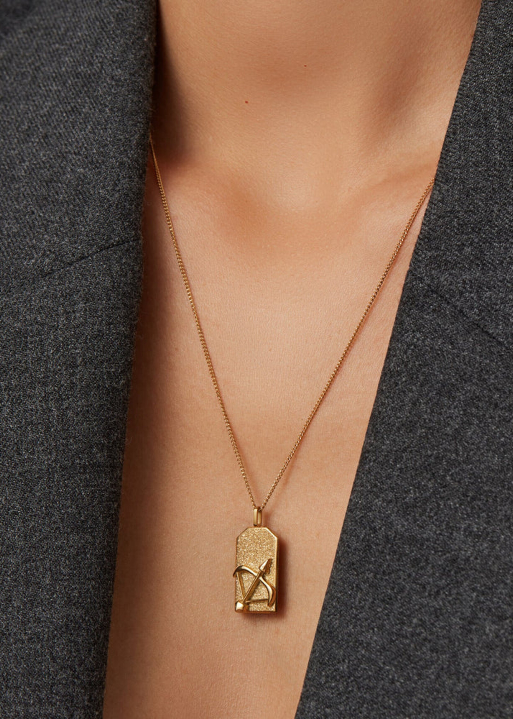 Jenny Bird Sagittarius Zodiac Pendant Necklace - Gold