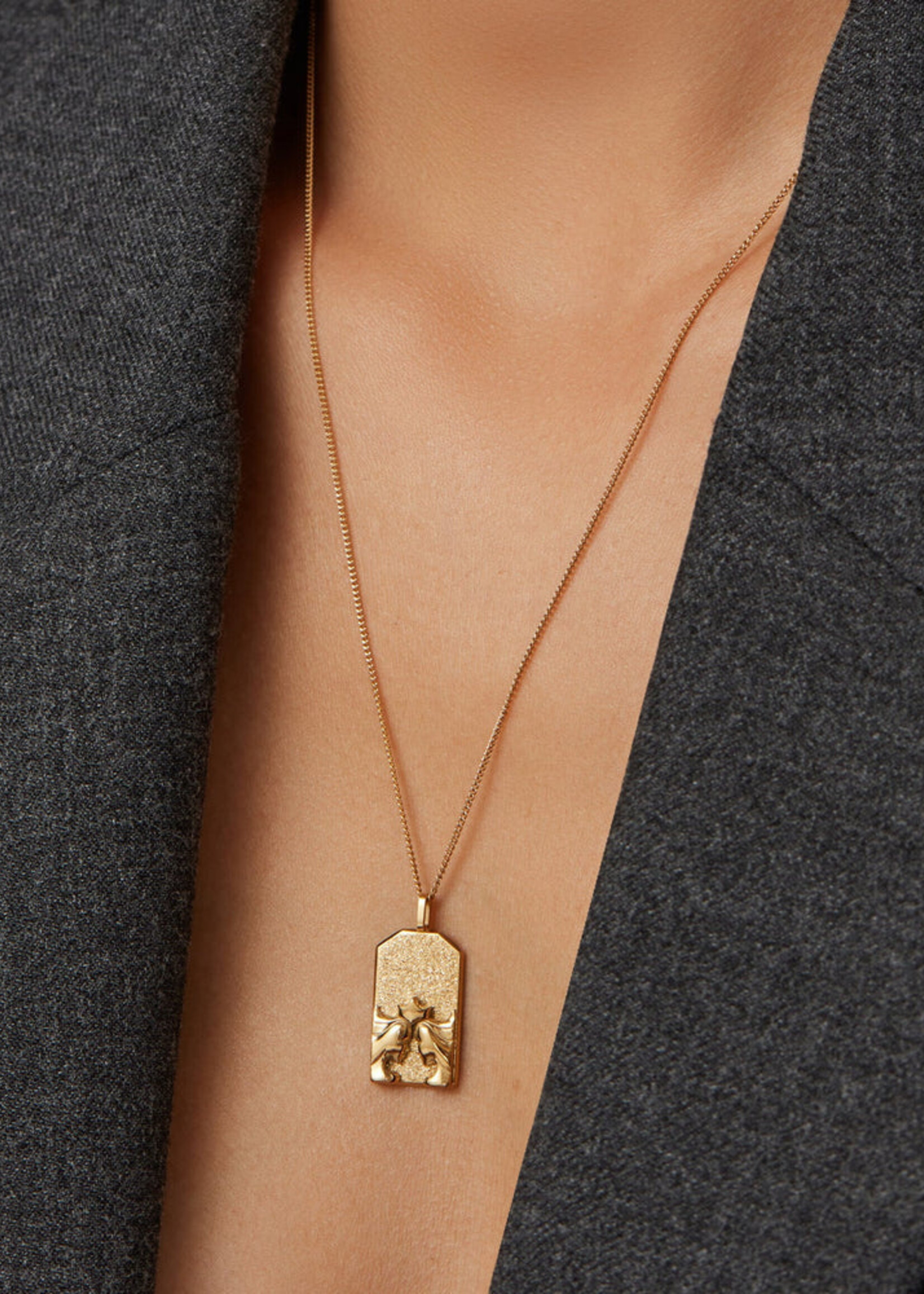 Jenny Bird Gemini Zodiac Pendant Necklace - Gold